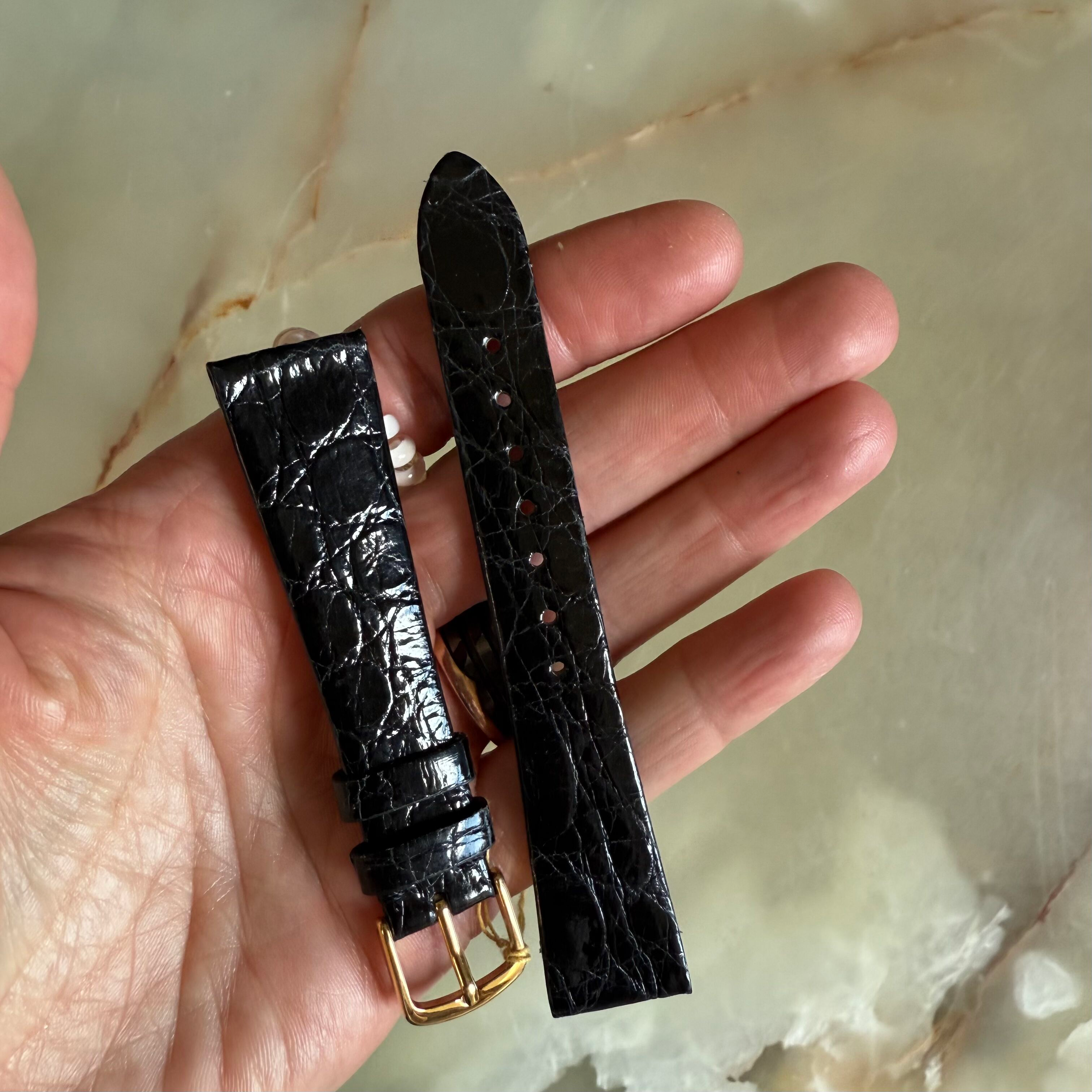 Genuine Alligator Watch Strap Band 19mm with Buckle