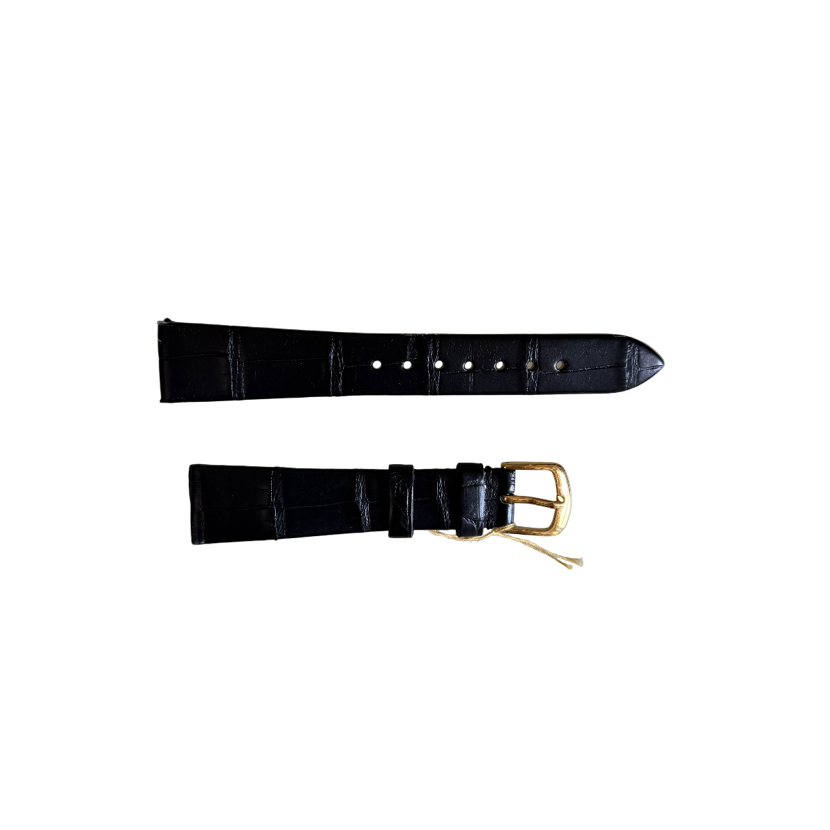 Genuine Alligator Black Watch Strap Band 18mm with Buckle