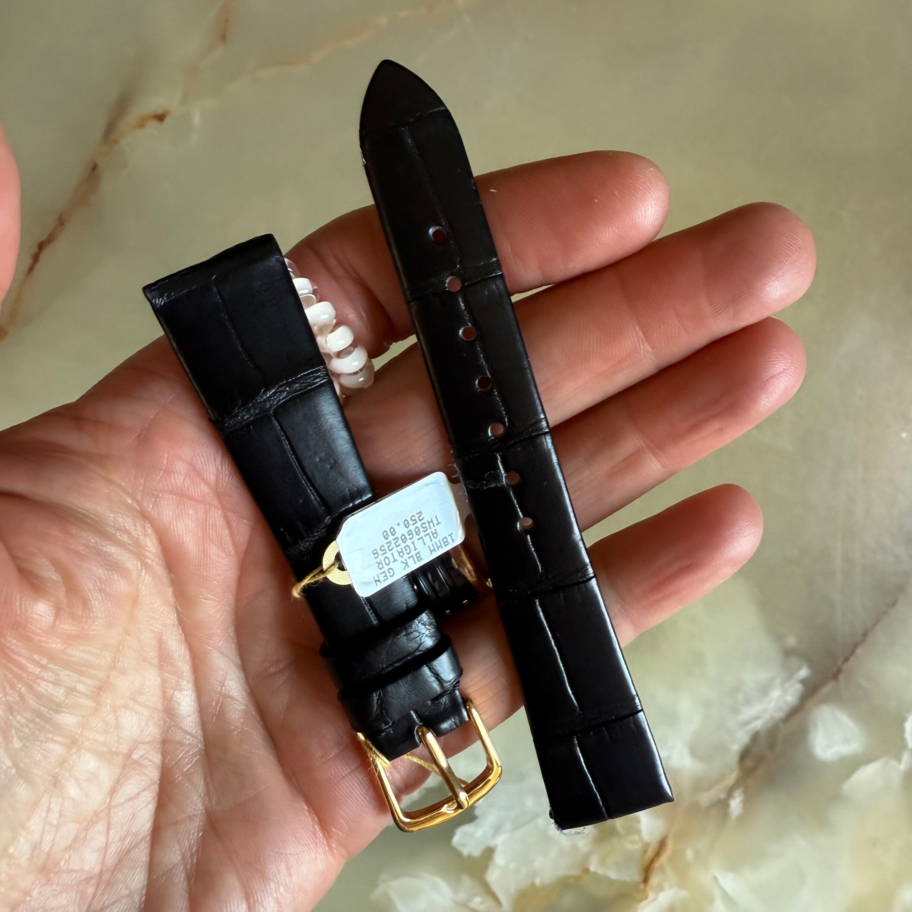 Genuine Alligator Watch Strap Band 18mm with Buckle