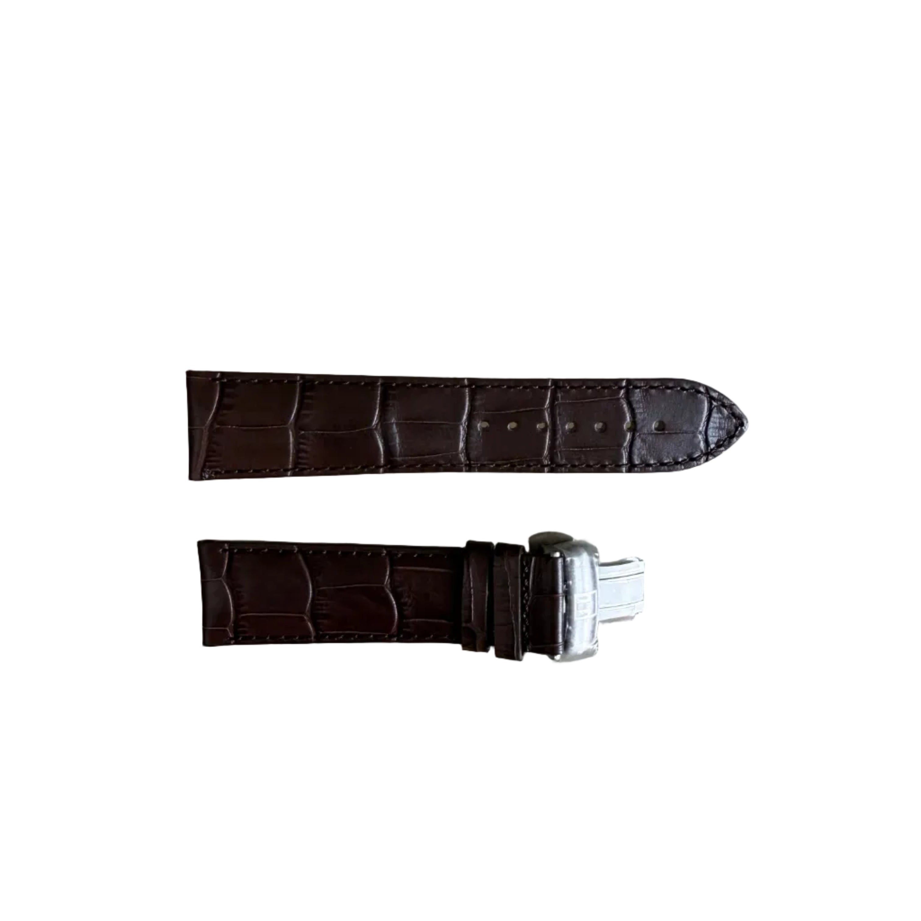 Authentic Tissot Brown Leather Watch Strap Band 22mm w Buckle T610033632