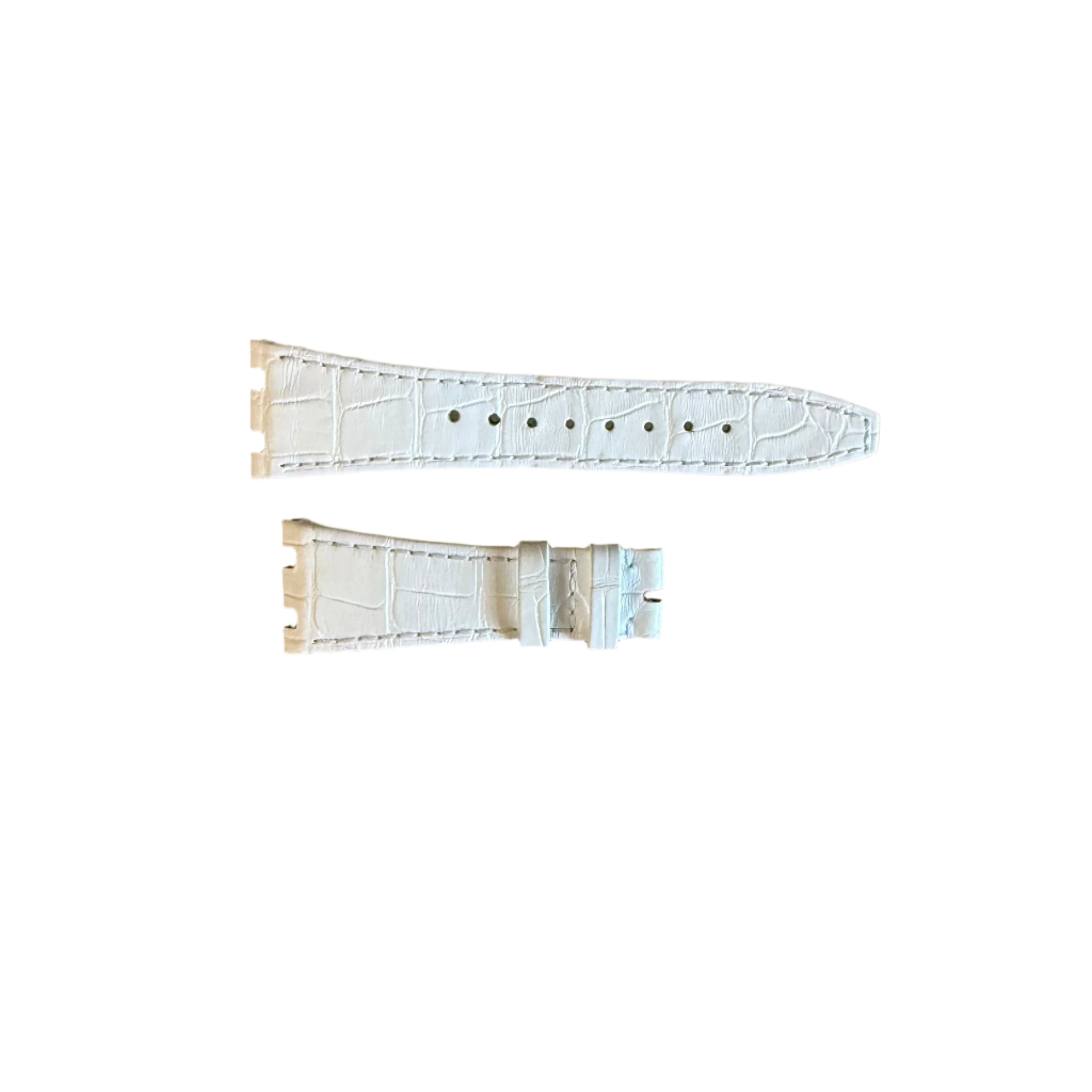 Authentic Audemars Piguet Royal Oak White Alligator Watch Strap Band 24mm
