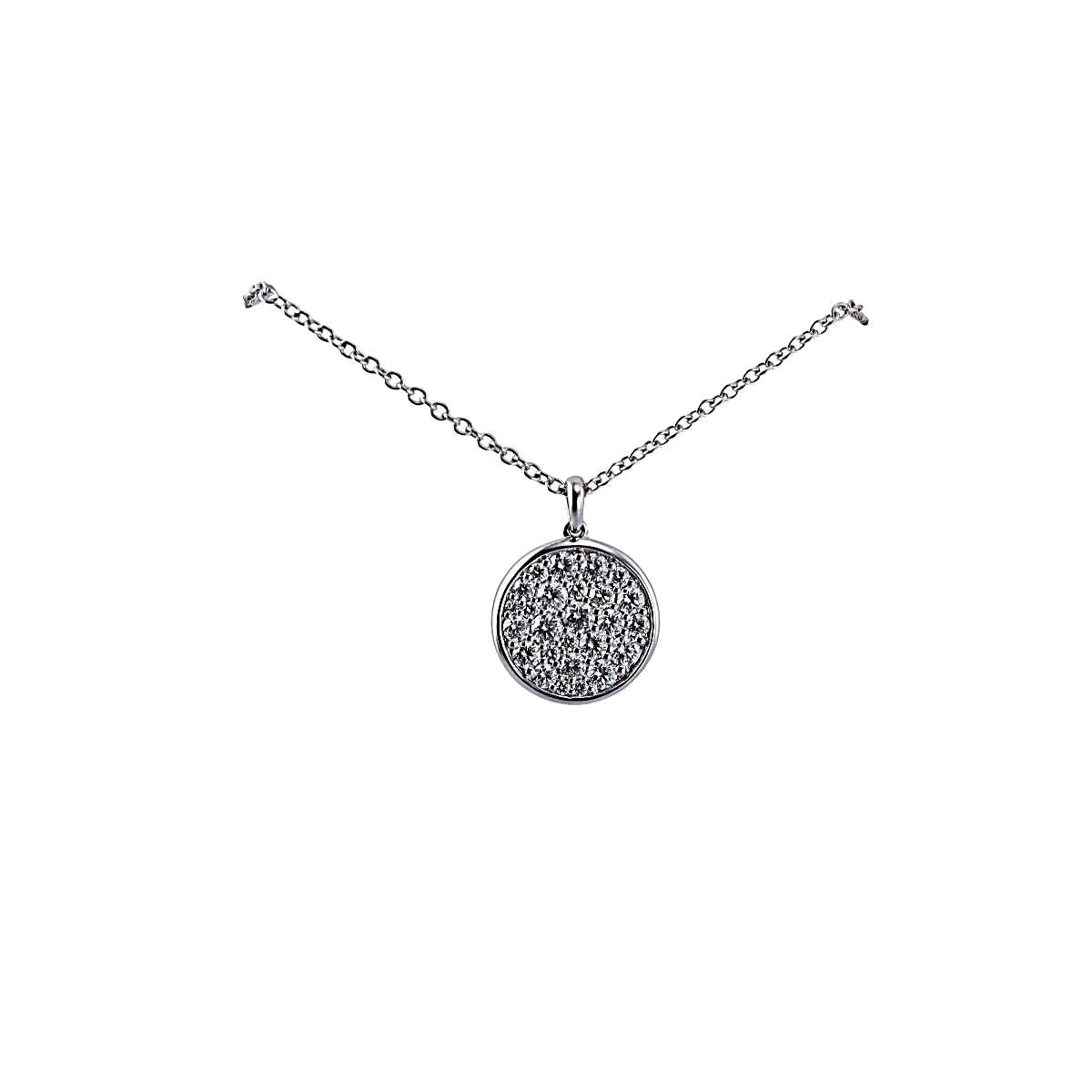 Memoire Luna 18k Gold Diamond Medallion Pendant Necklace