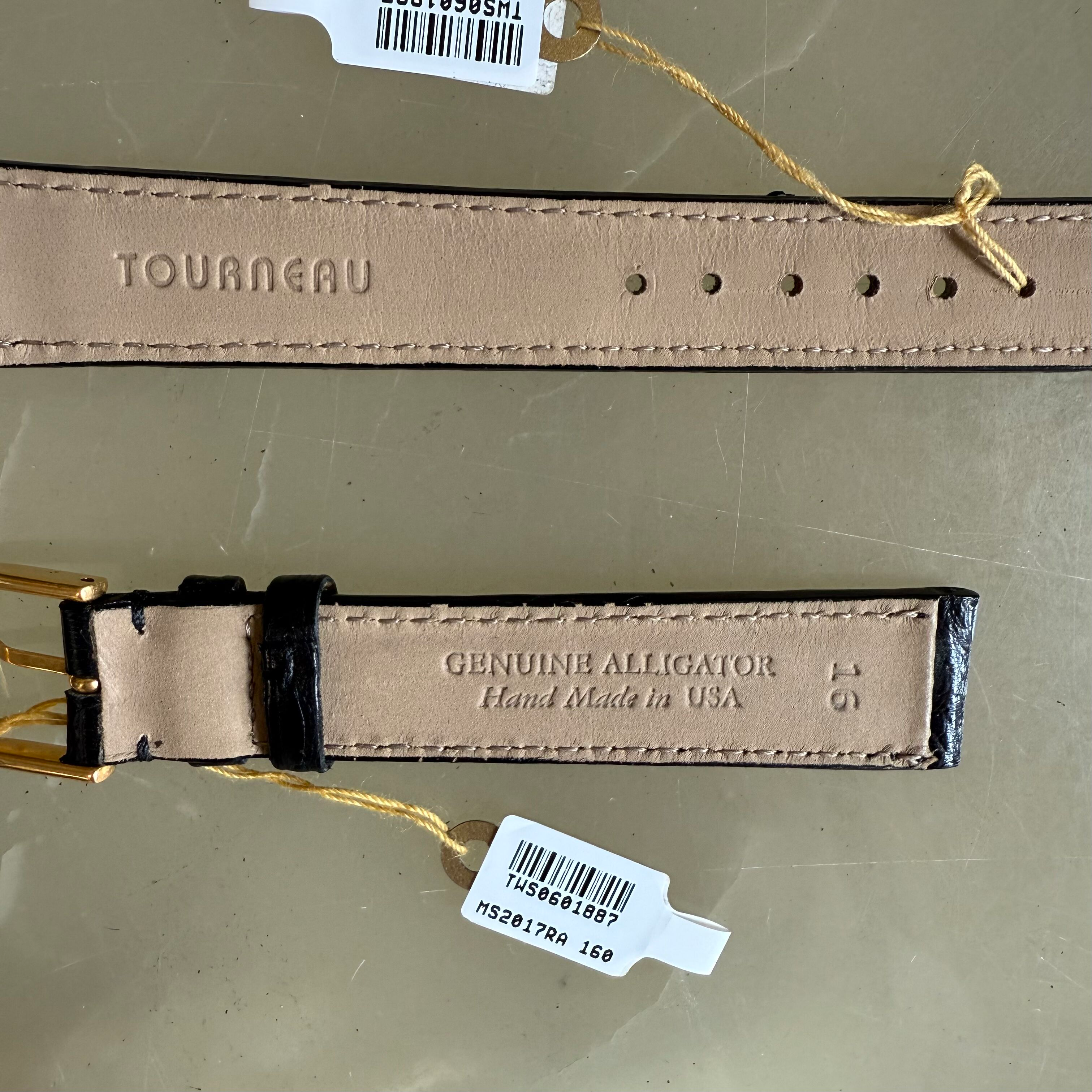 Genuine Alligator Watch Strap Band 16mm Padded & Stitched with Buckle