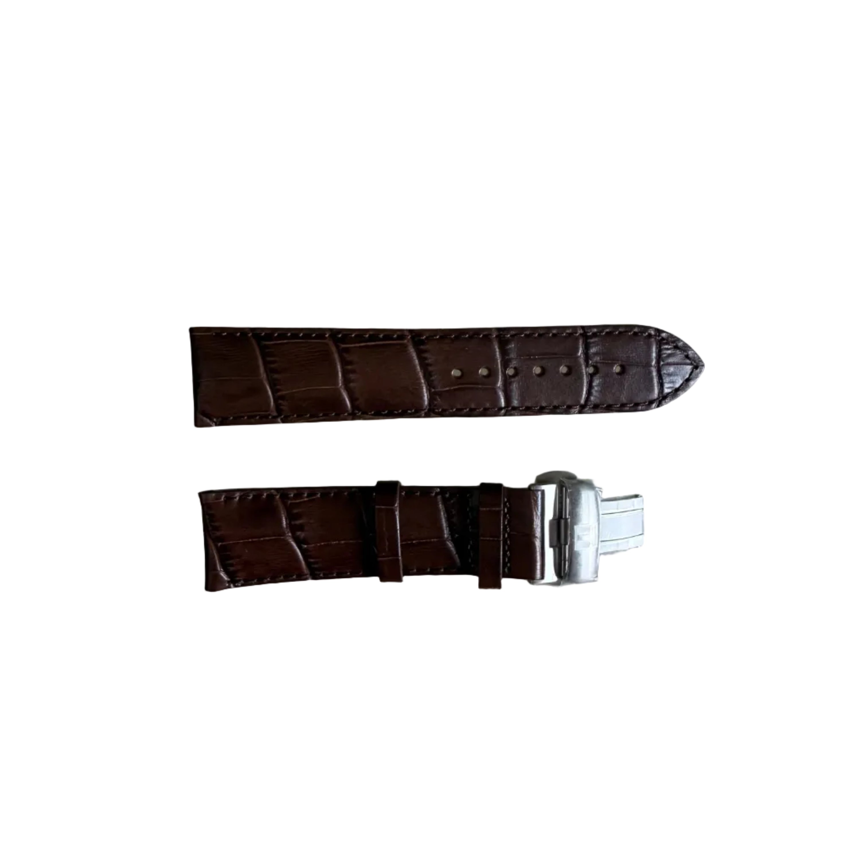 Authentic Tissot Brown Leather Watch Strap Band 22mm w Buckle T610033632