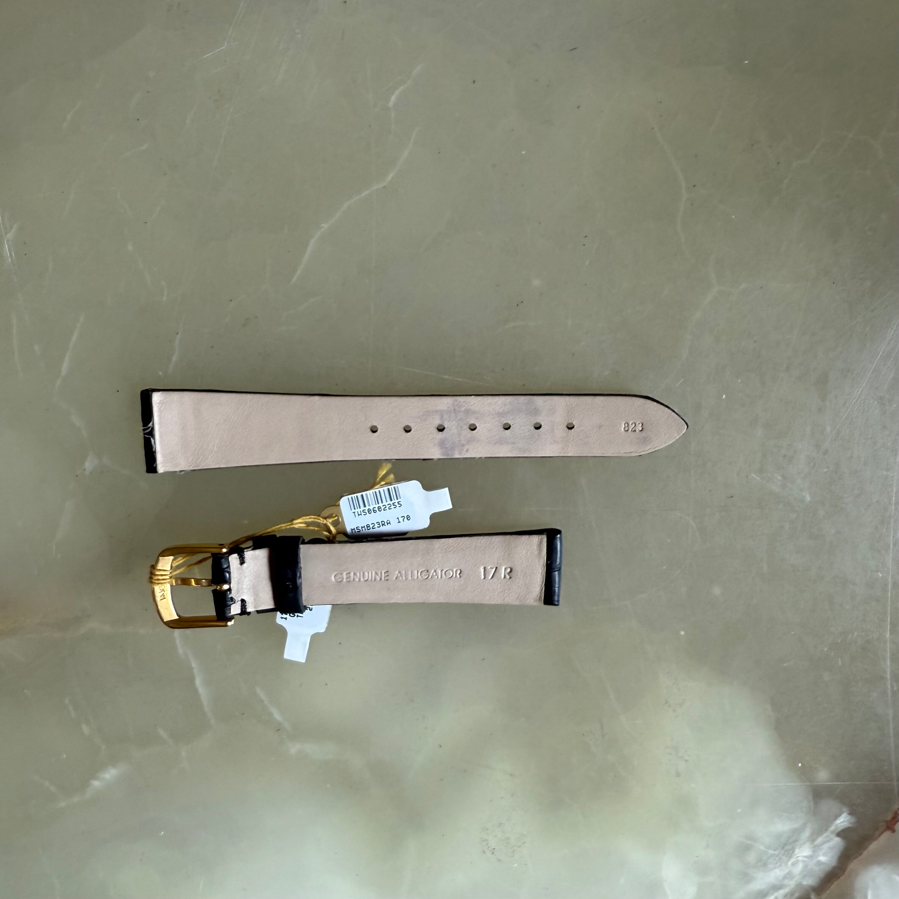 Genuine Alligator Watch Strap Band 17mm with Buckle