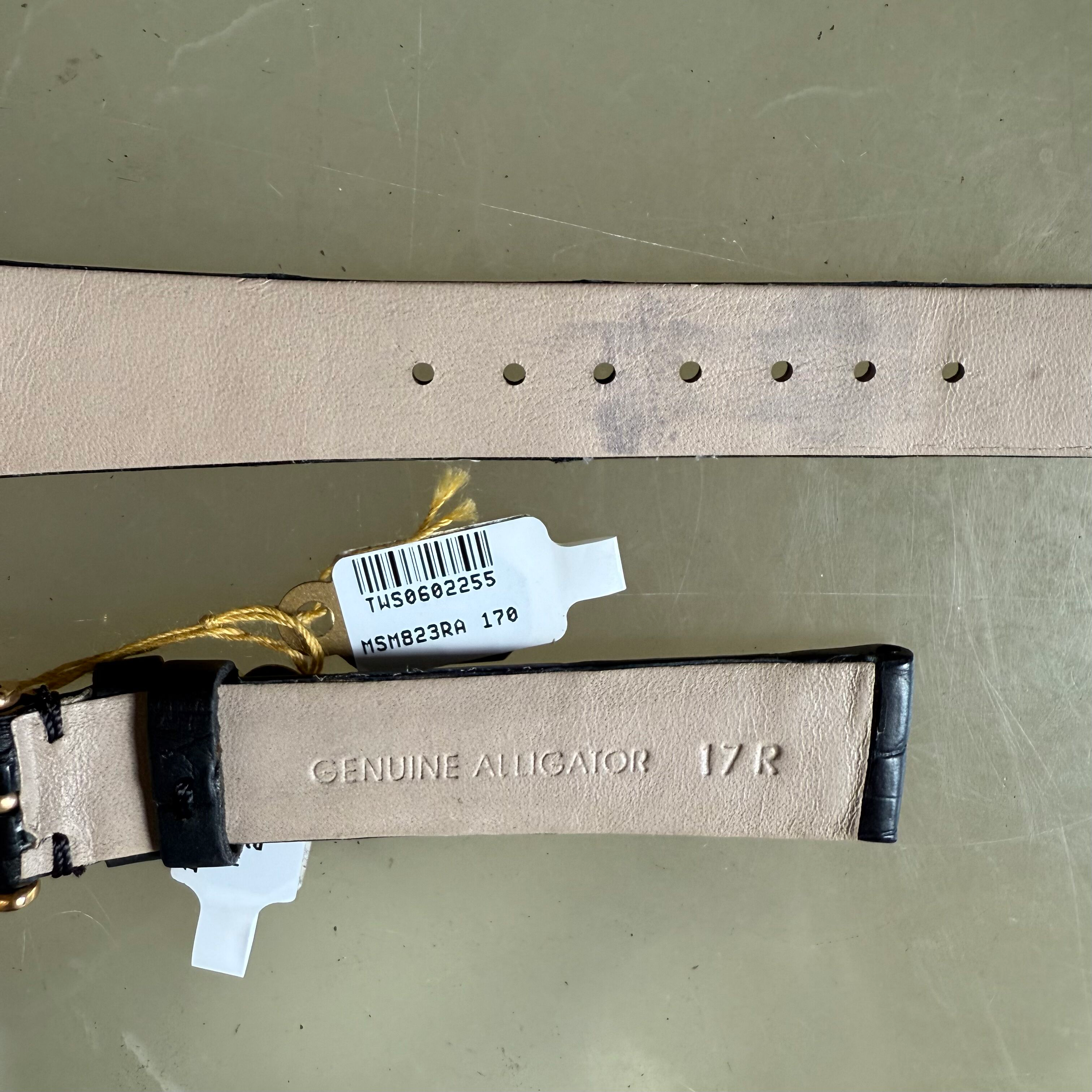 Genuine Alligator Watch Strap Band 17mm with Buckle