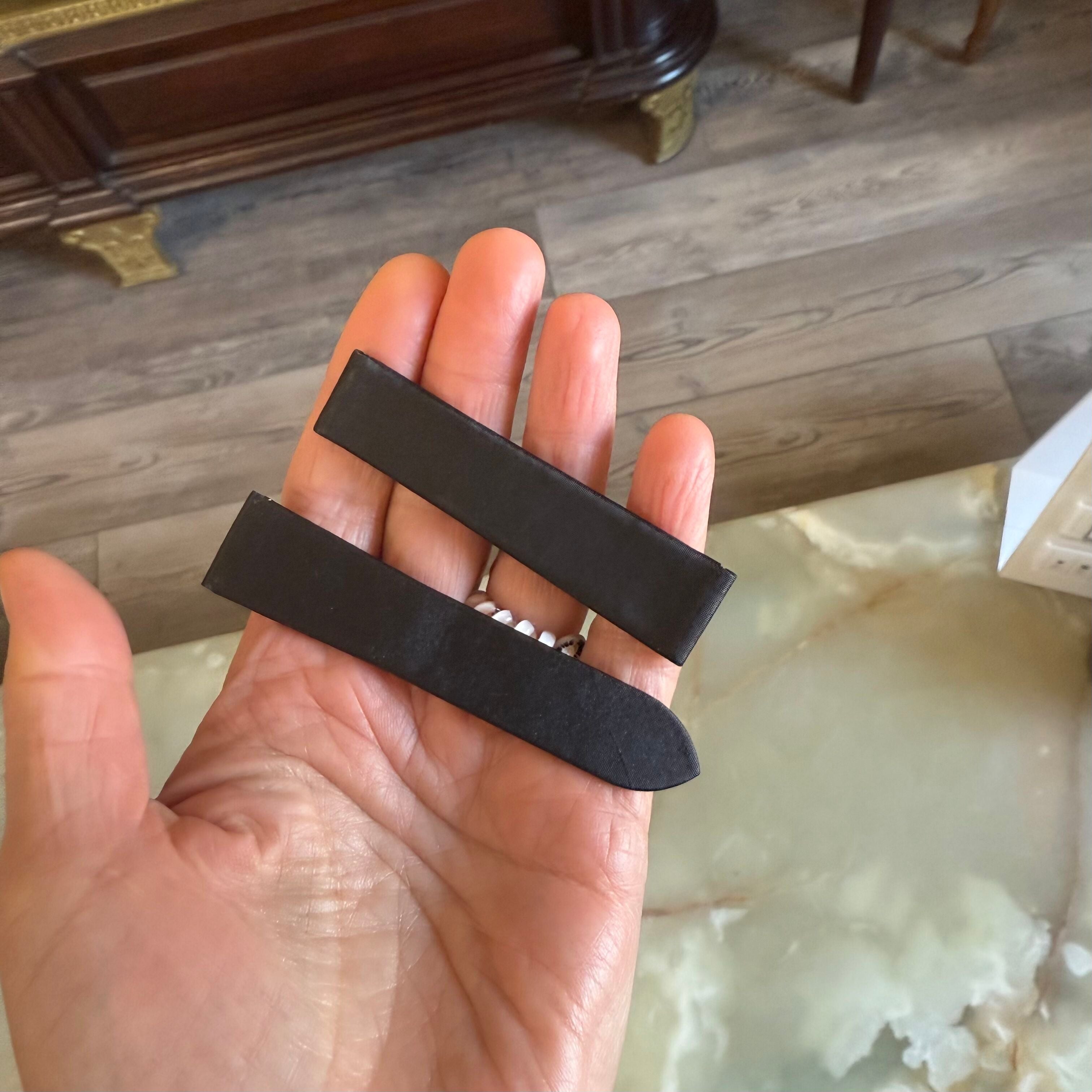 Authentic Cartier Black Satin Watch Strap Band 18mm