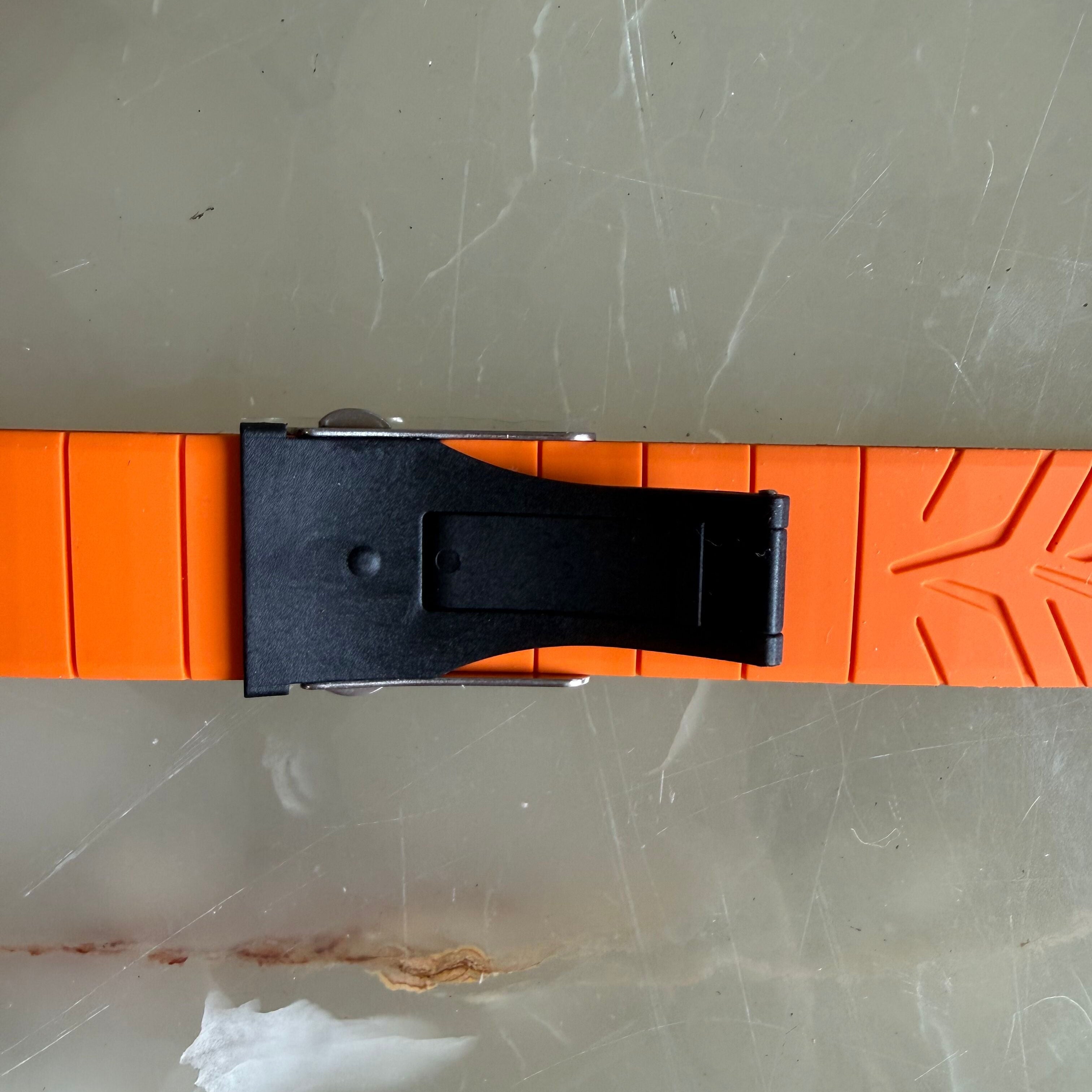 Authentic Tissot Orange Rubber Watch Strap Band 18mm w Buckle T048417ABH