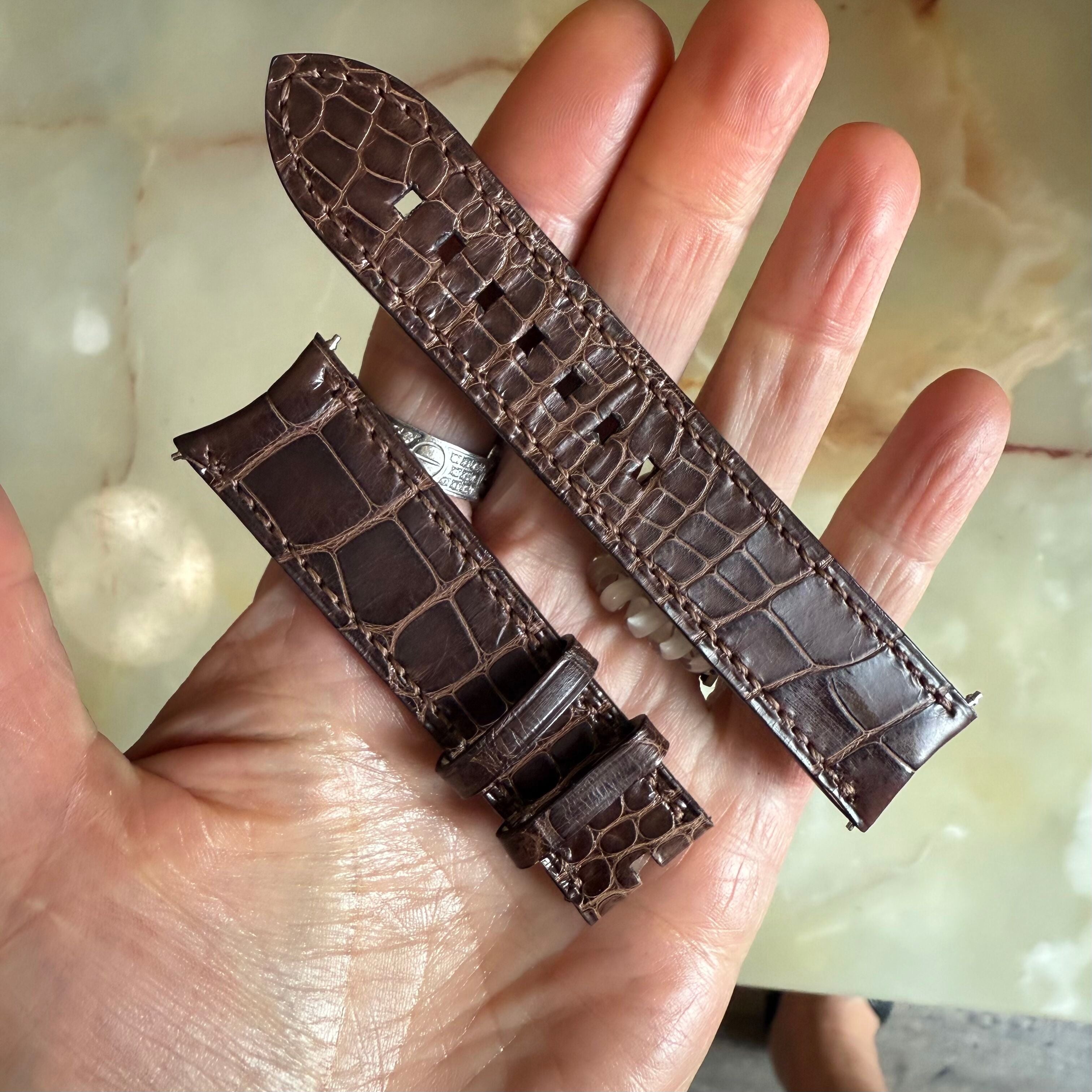 Authentic MB&F Brown Alligator Watch Strap Band 21mm