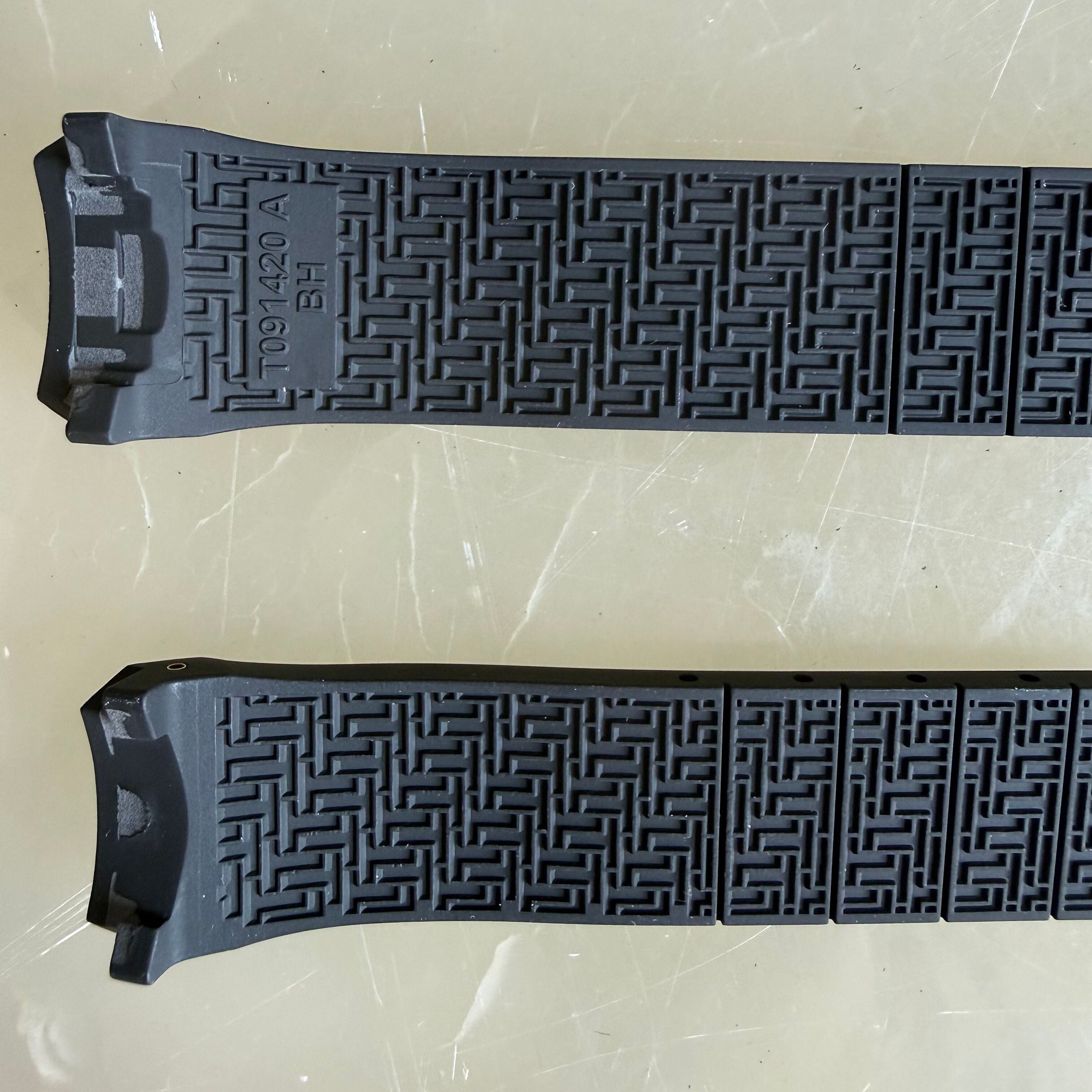 Authentic Tissot Black Rubber Watch Strap Band 22mm T091420ABH