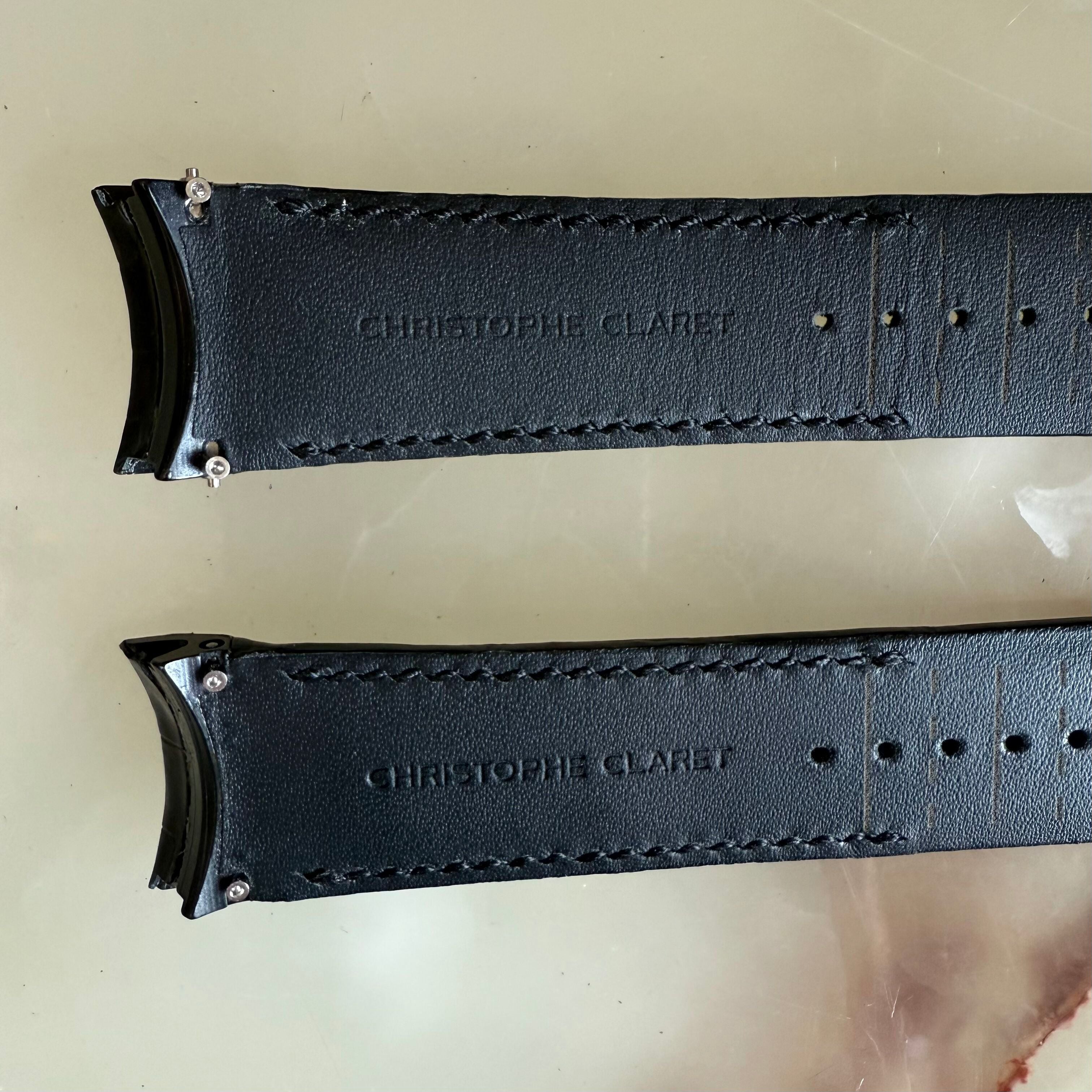 Authentic Christophe Claret Black Alligator Watch Strap Band 24mm