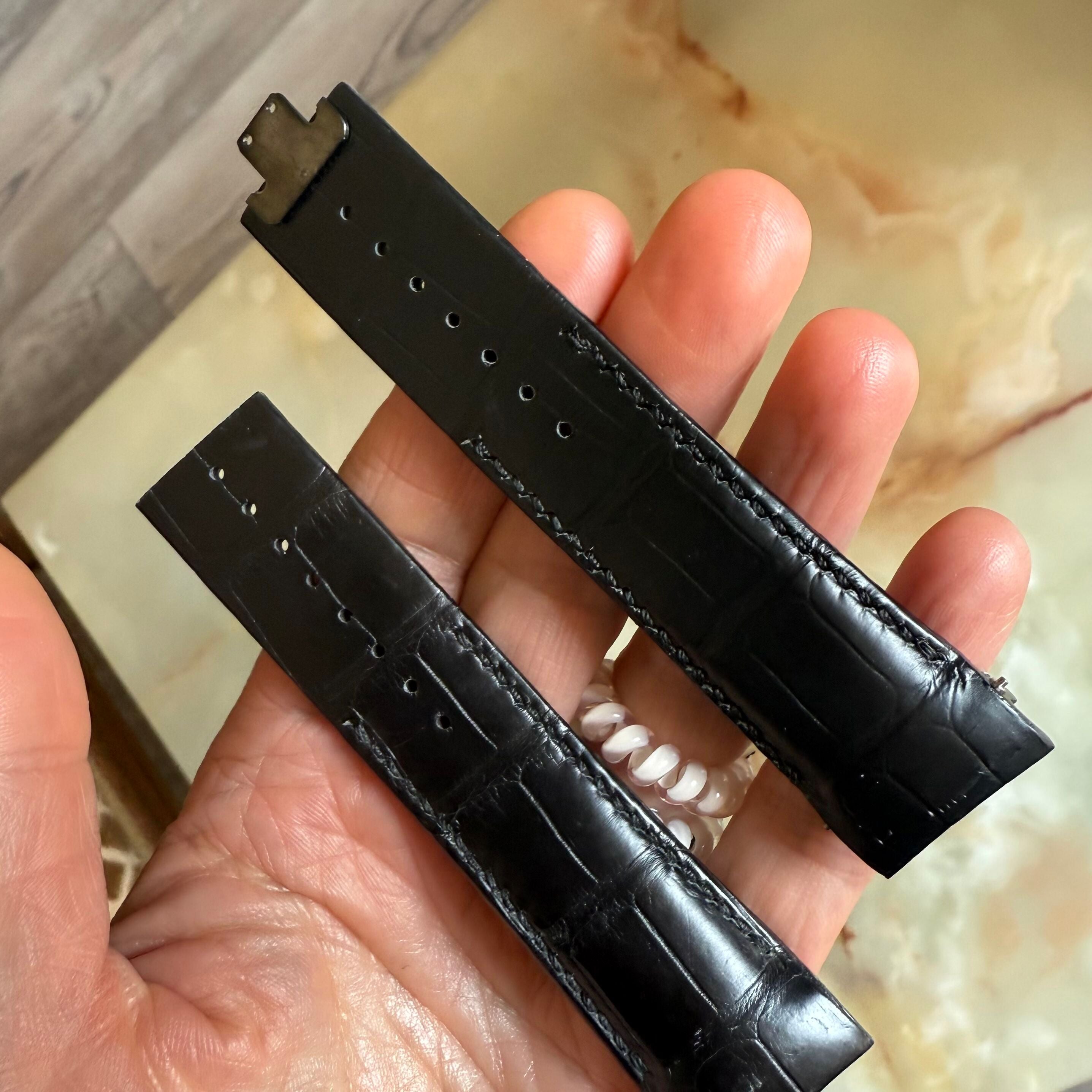 Authentic Christophe Claret Black Alligator Watch Strap Band 24mm