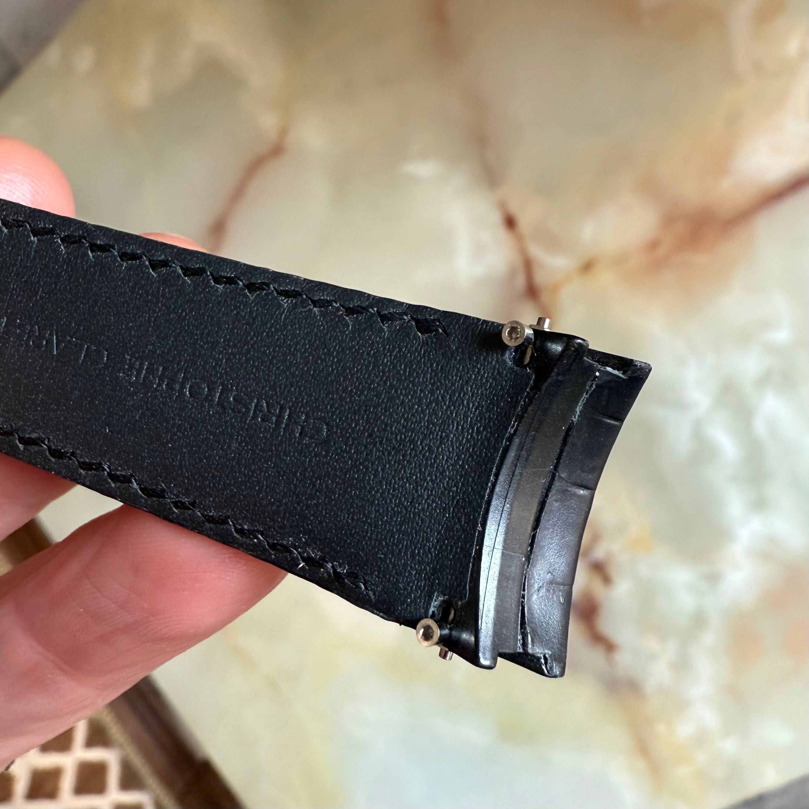 Authentic Christophe Claret Black Alligator Watch Strap Band 24mm