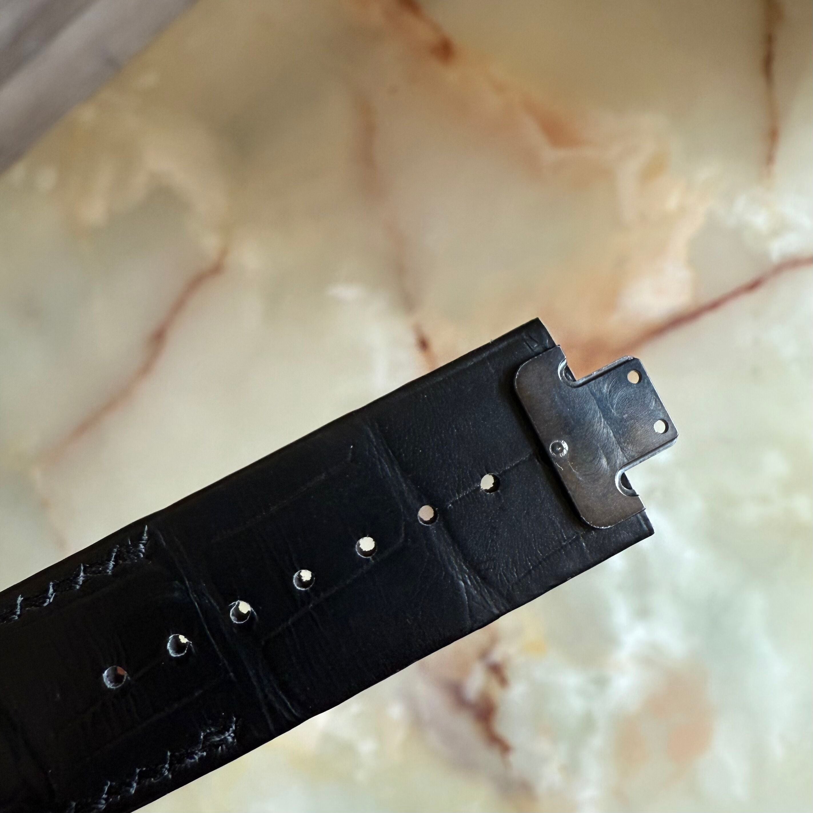 Authentic Christophe Claret Black Alligator Watch Strap Band 24mm