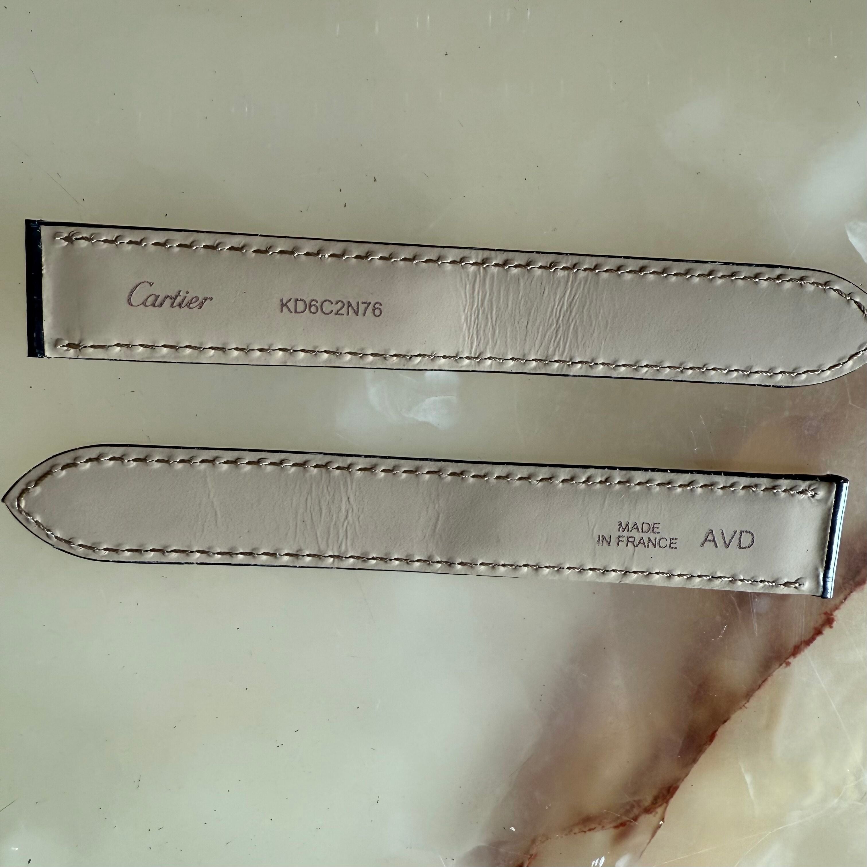 Authentic Cartier Blue Alligator Watch Strap Band 16.50mm KD6C2N76