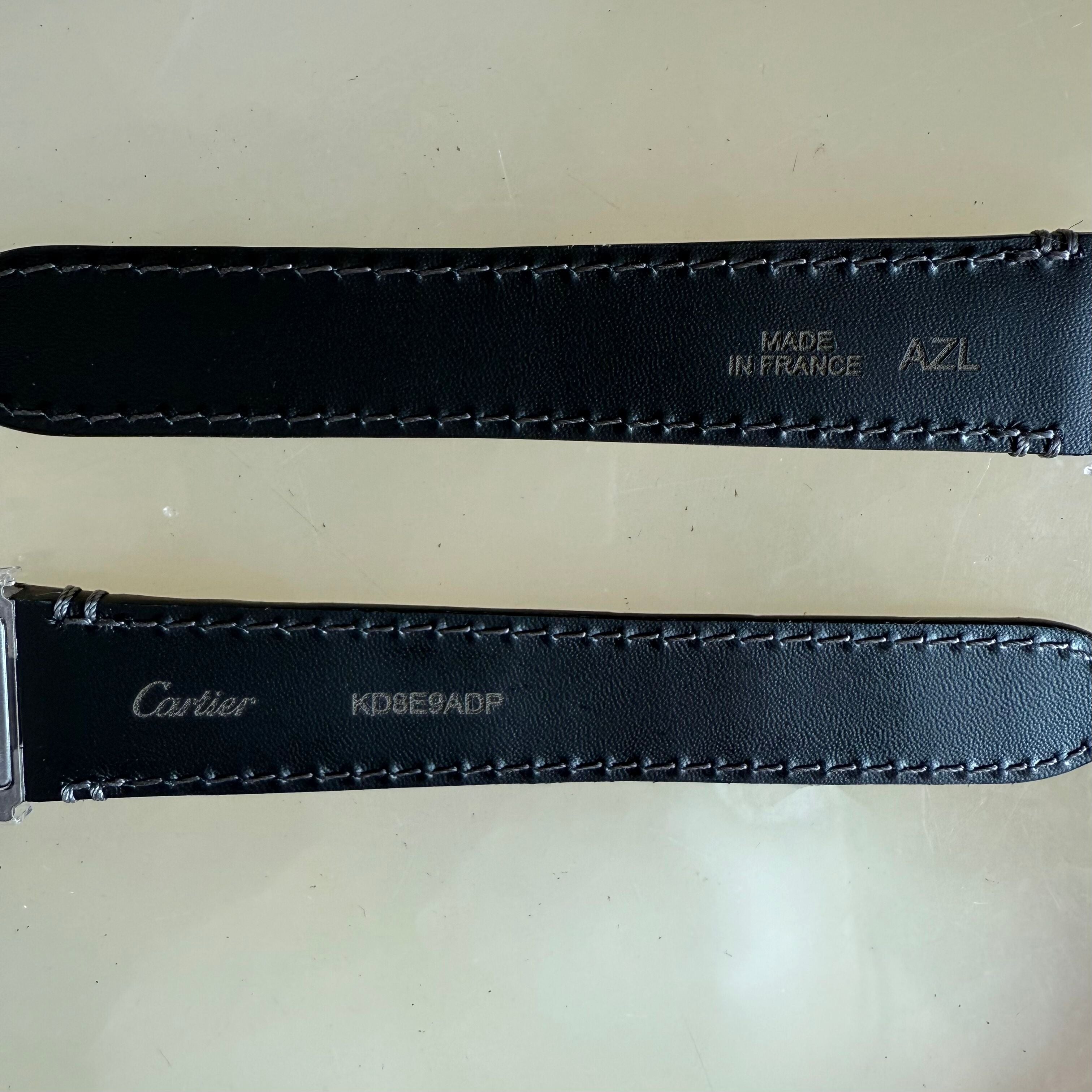 Authentic Cartier Black Alligator Quick Release Watch Strap Band 19mm KD8E9ADP