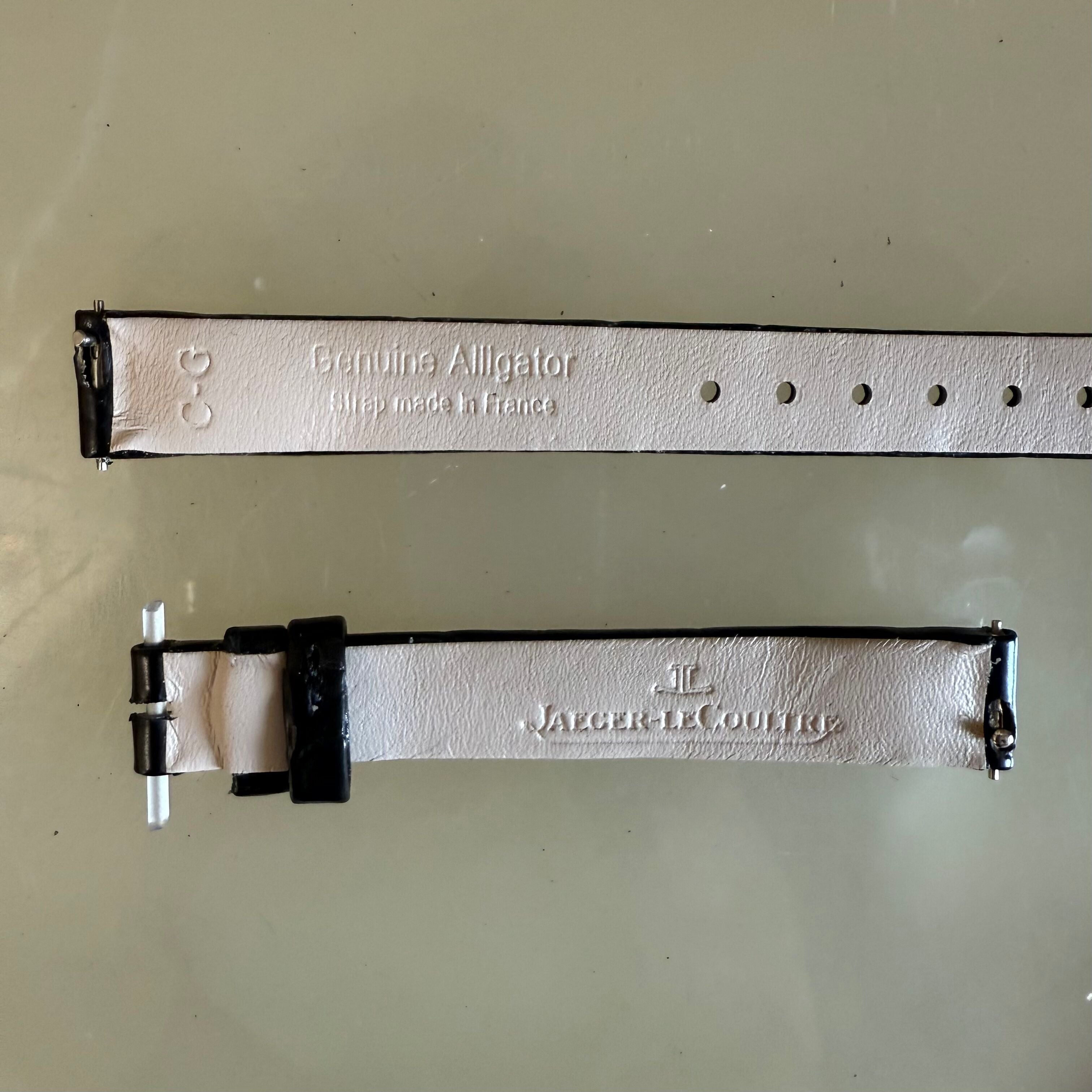 Authentic Jaeger LeCoultre Black Alligator Watch Strap Band 11mm