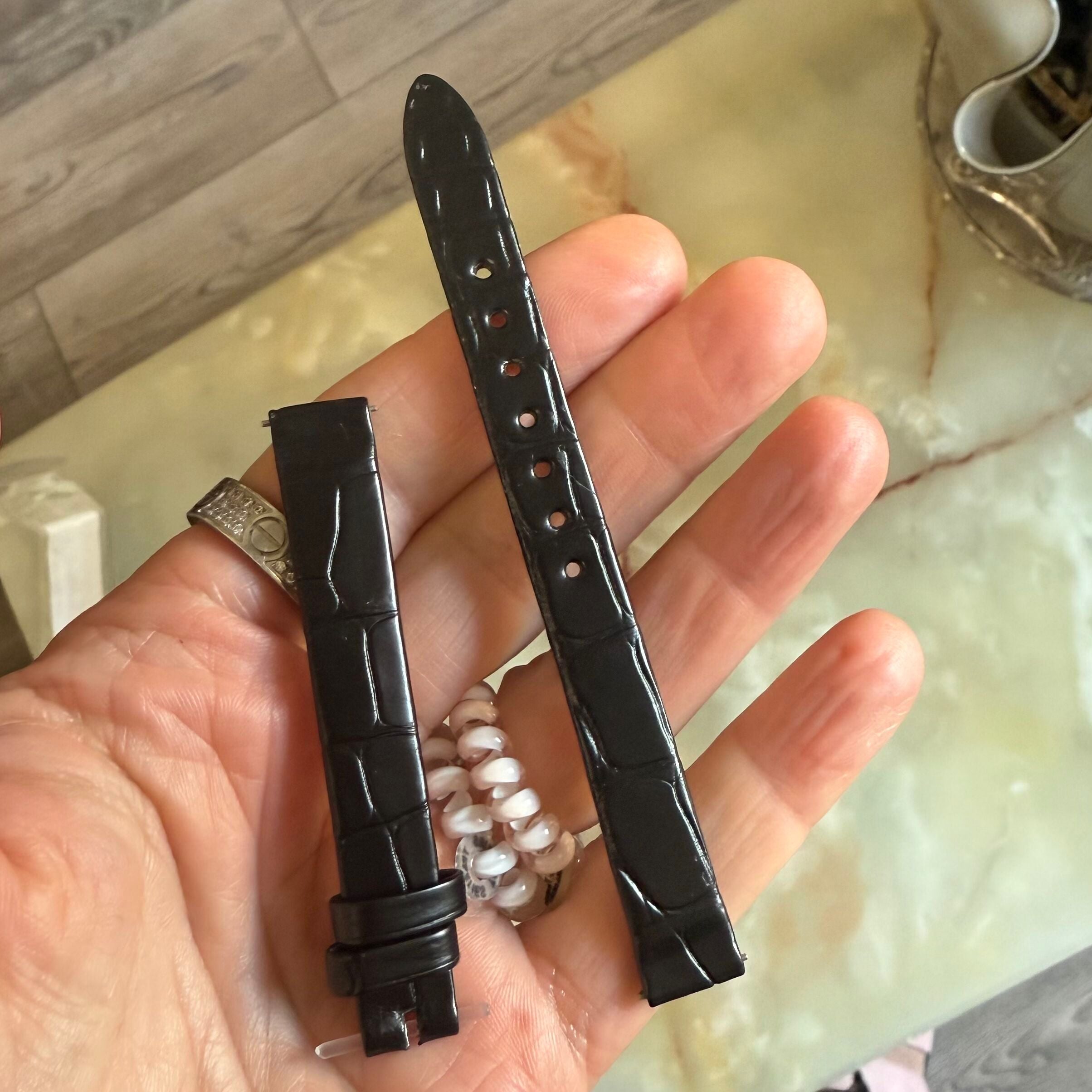 Authentic Jaeger LeCoultre Black Alligator Watch Strap Band 11mm
