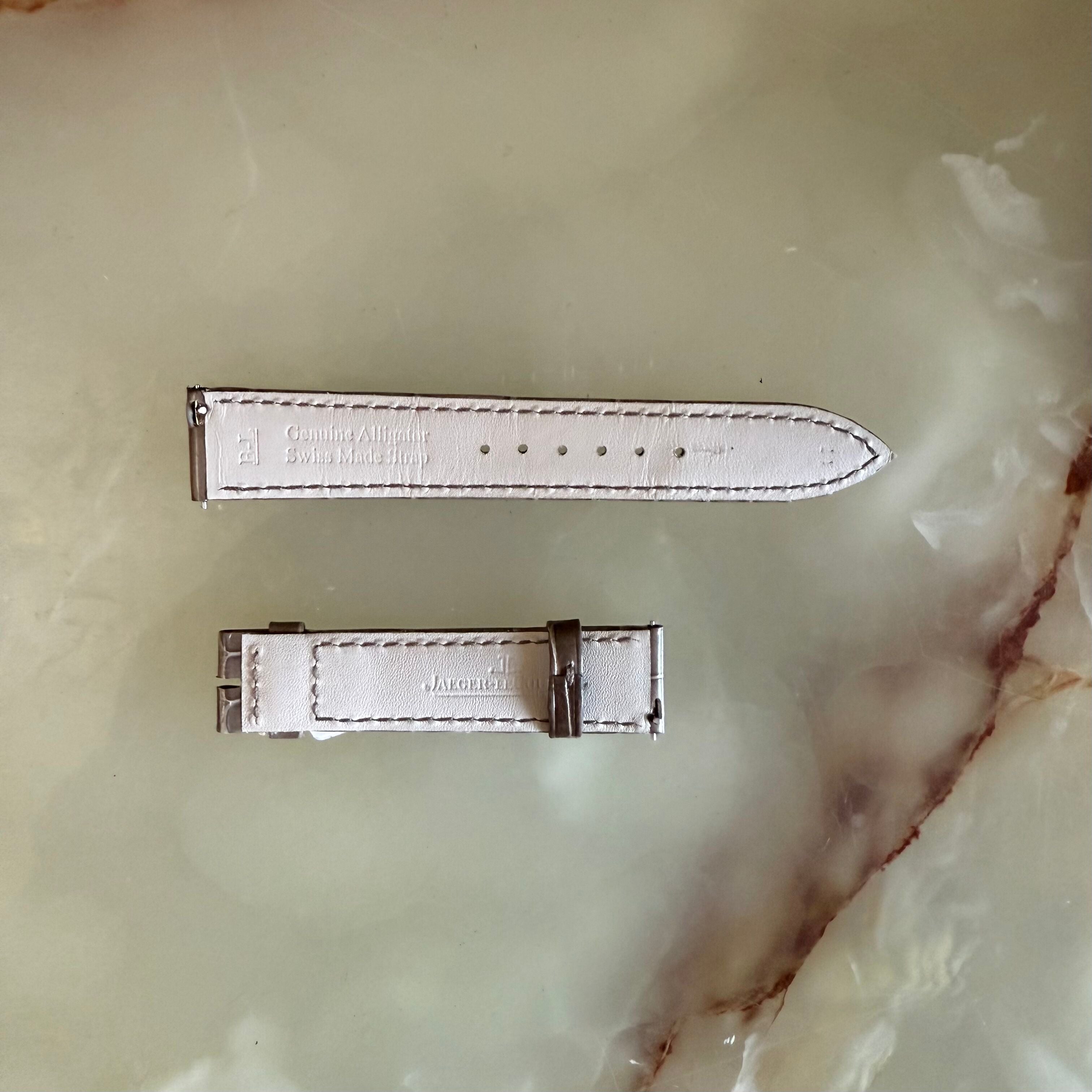 Authentic Jaeger LeCoultre Gray Alligator Watch Strap Band 17mm