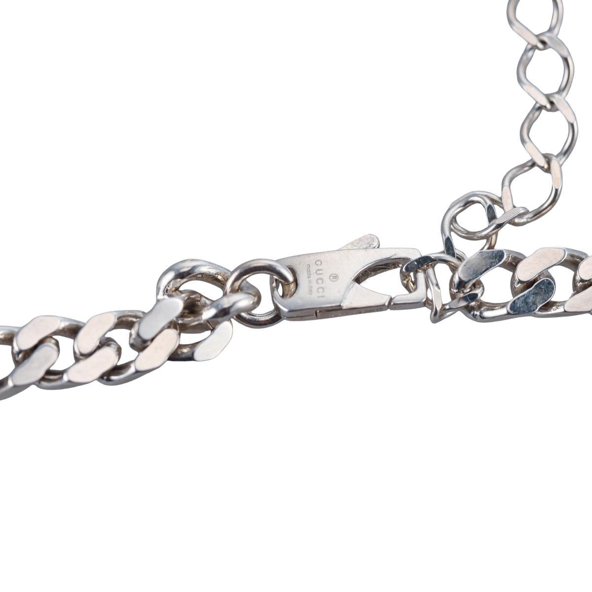 Gucci Interlocking G Sterling Silver Chain Necklace