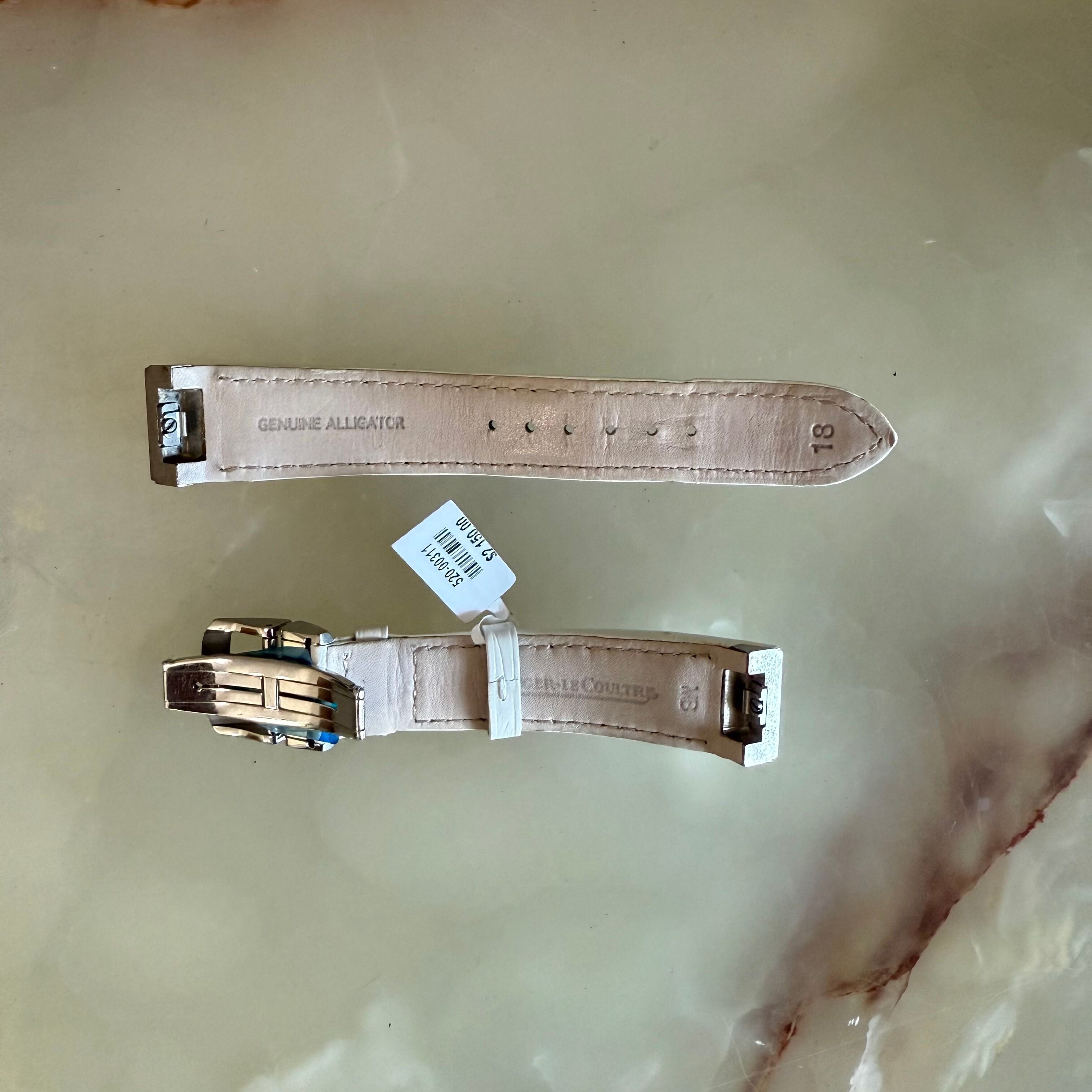 Authentic Jaeger LeCoultre Alligator Quick Release Watch Strap Band 18mm Deployant Clasp