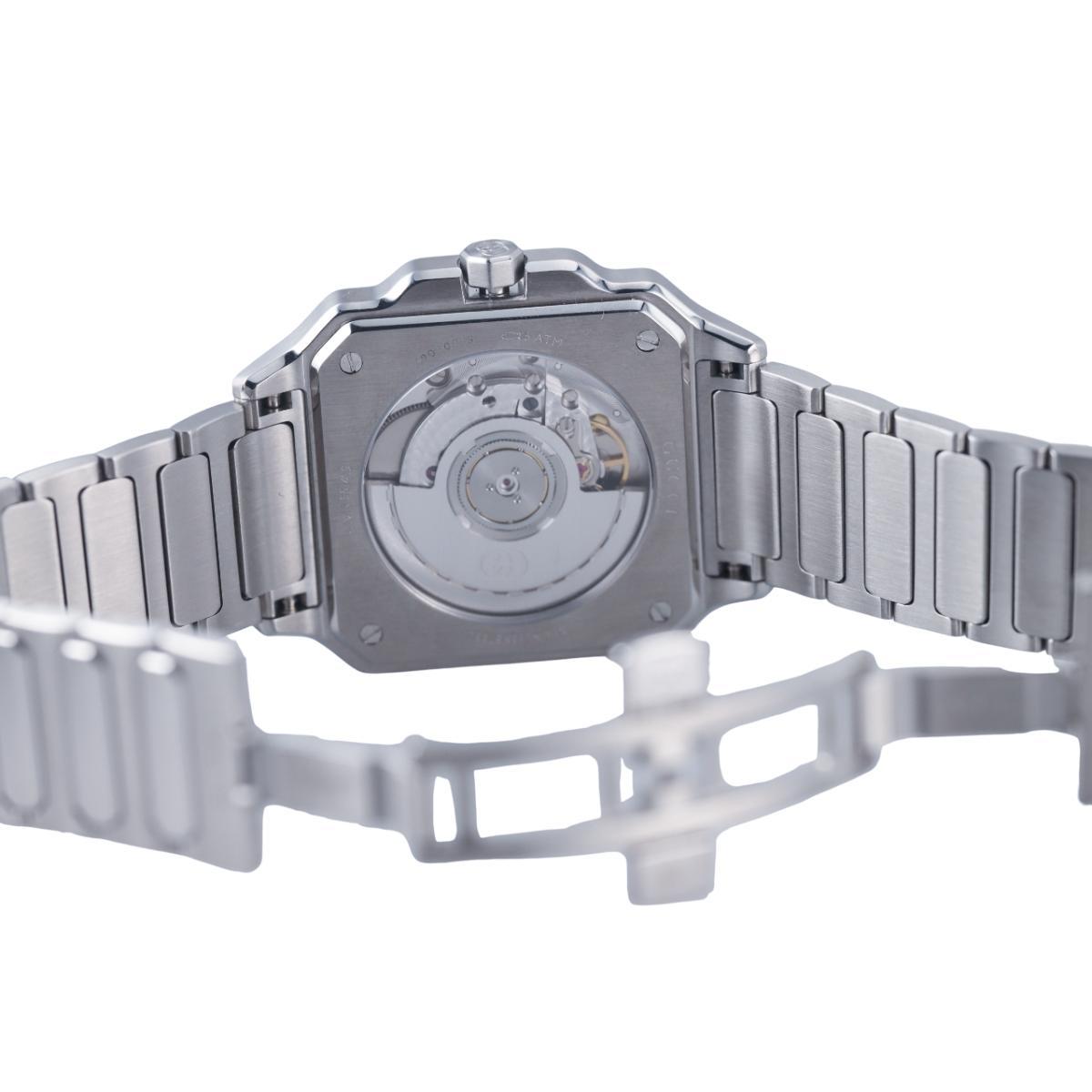 Gucci G-Flat Black Dial Automatic 36mm Stainless Steel Watch YA166401