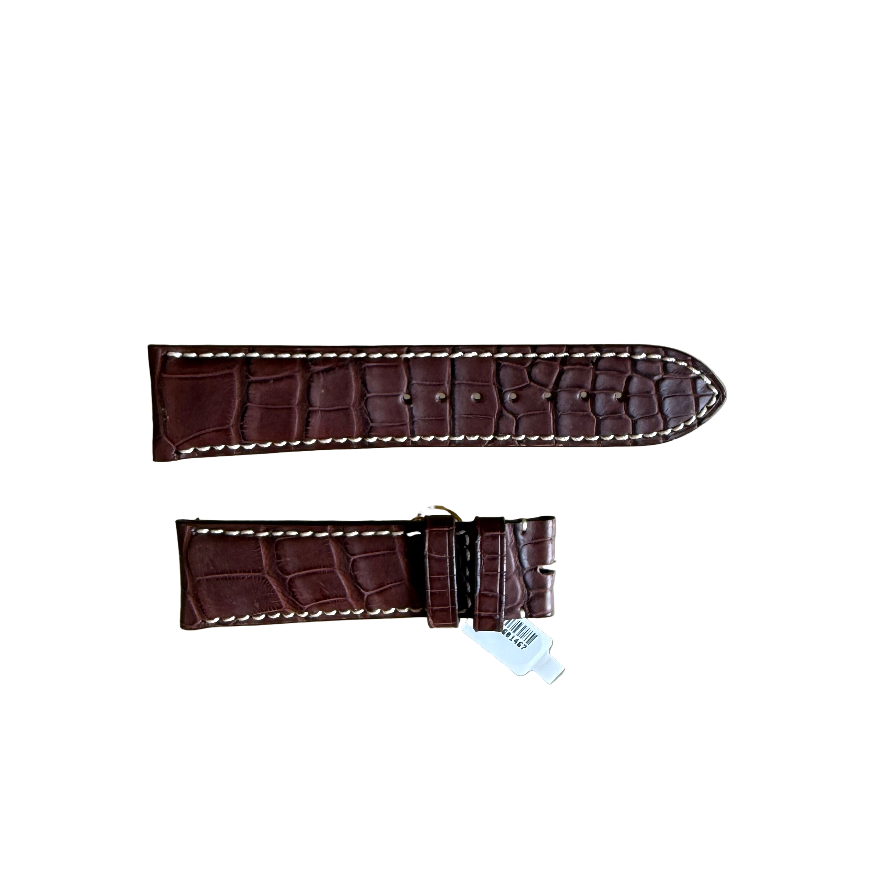 Genuine Alligator Brown Watch Strap Band 24mm Padded & Stitched