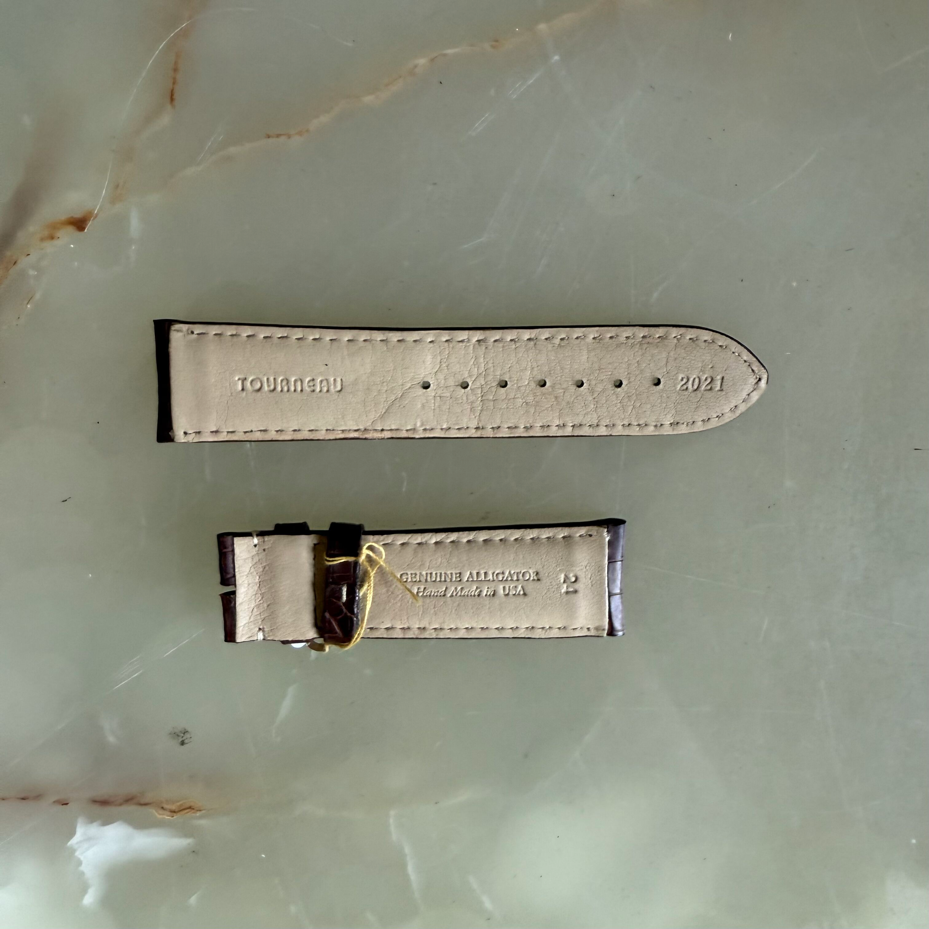 Genuine Alligator Brown Watch Strap Band 24mm Padded & Stitched