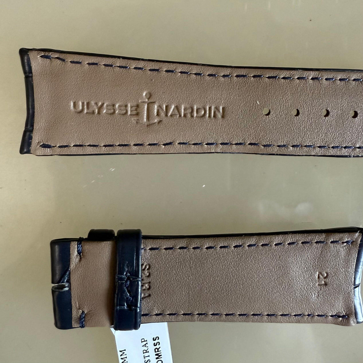 Authentic Ulysse Nardin Alligator Blue Watch Strap Band 21mm S2J3A