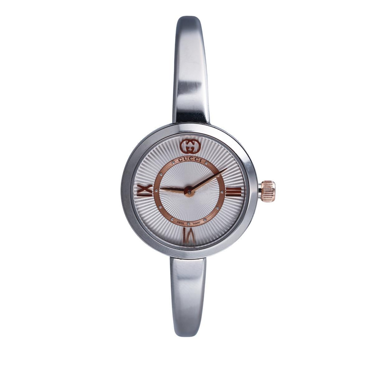 Gucci Model 2000 24mm Silver Dial Steel Ladies Watch YA167513