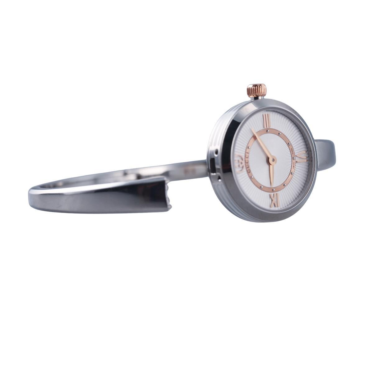 Gucci Model 2000 24mm Silver Dial Steel Ladies Watch YA167513
