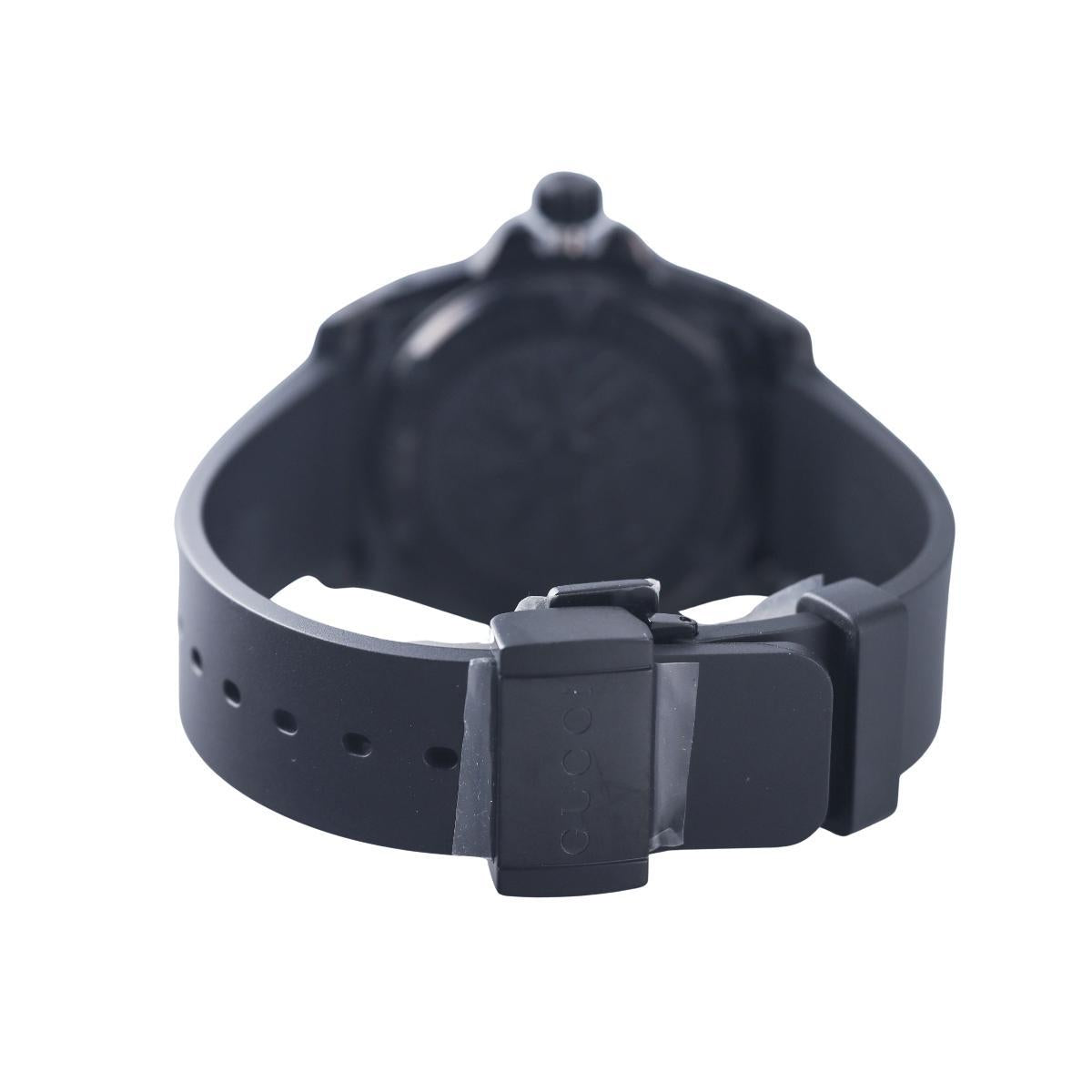 Gucci Dive Black Dial PVD Steel Automatic Watch YA136361