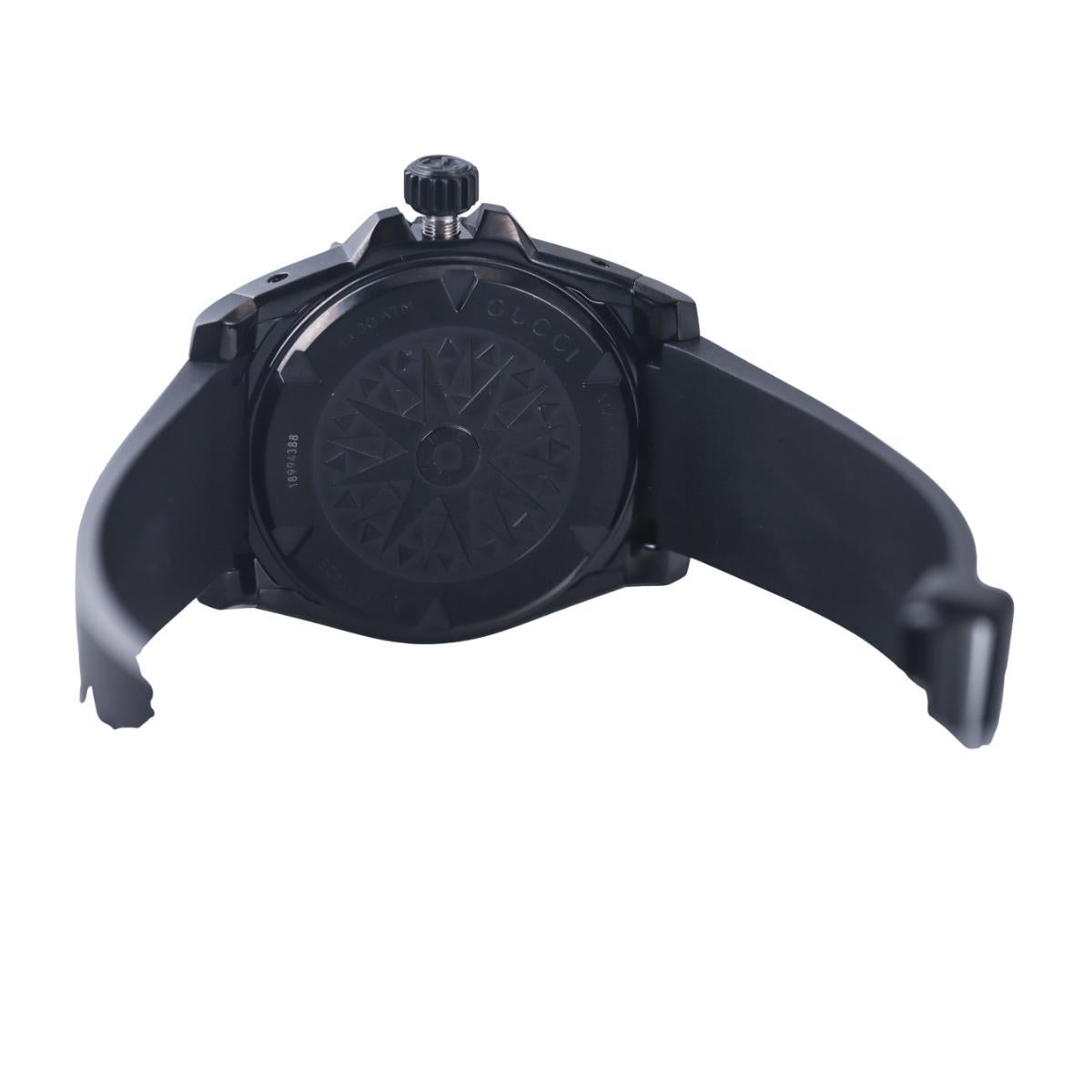Gucci Dive Black Dial PVD Steel Automatic Watch YA136361