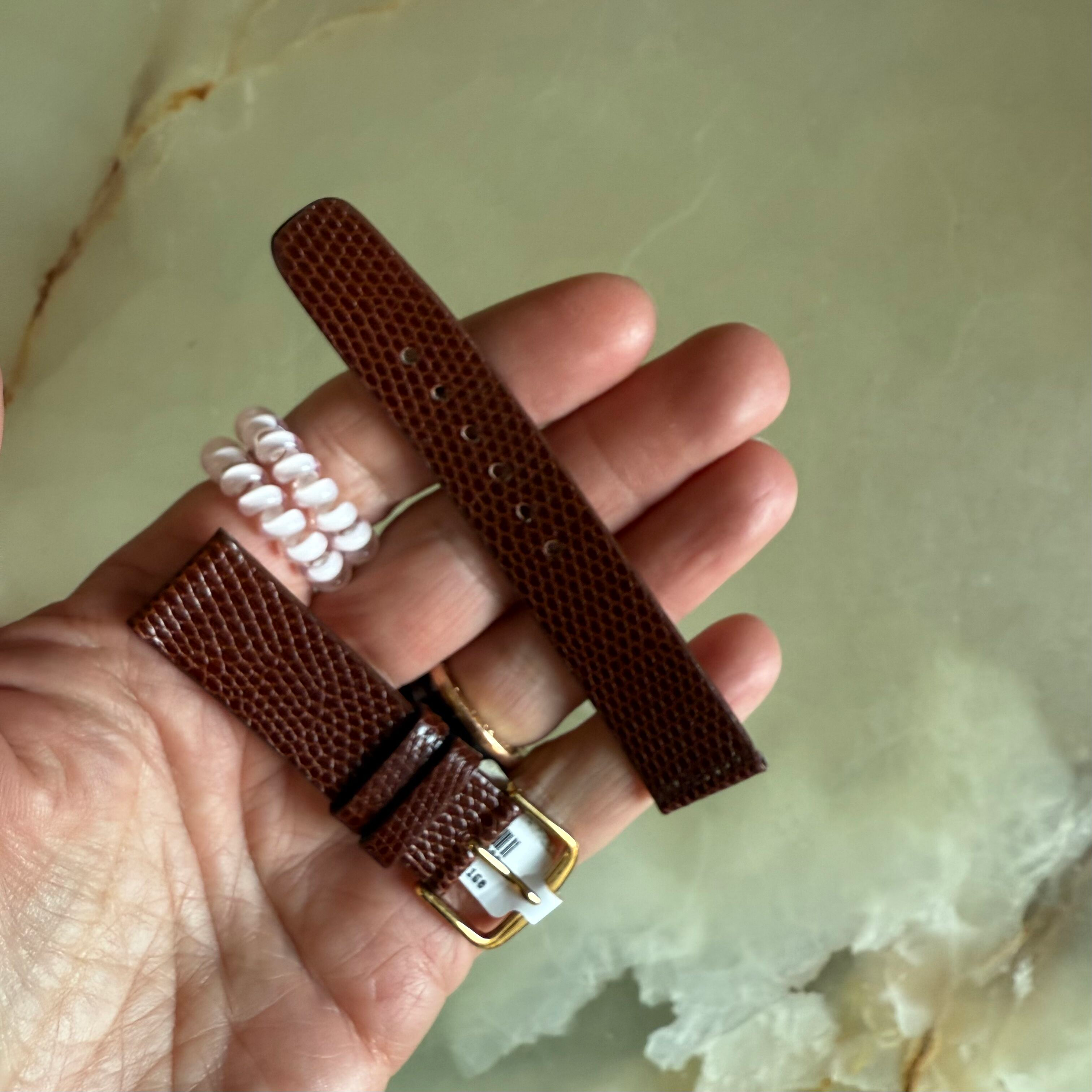 Genuine Lizard Brown Watch Strap Band 16mm with Buckle