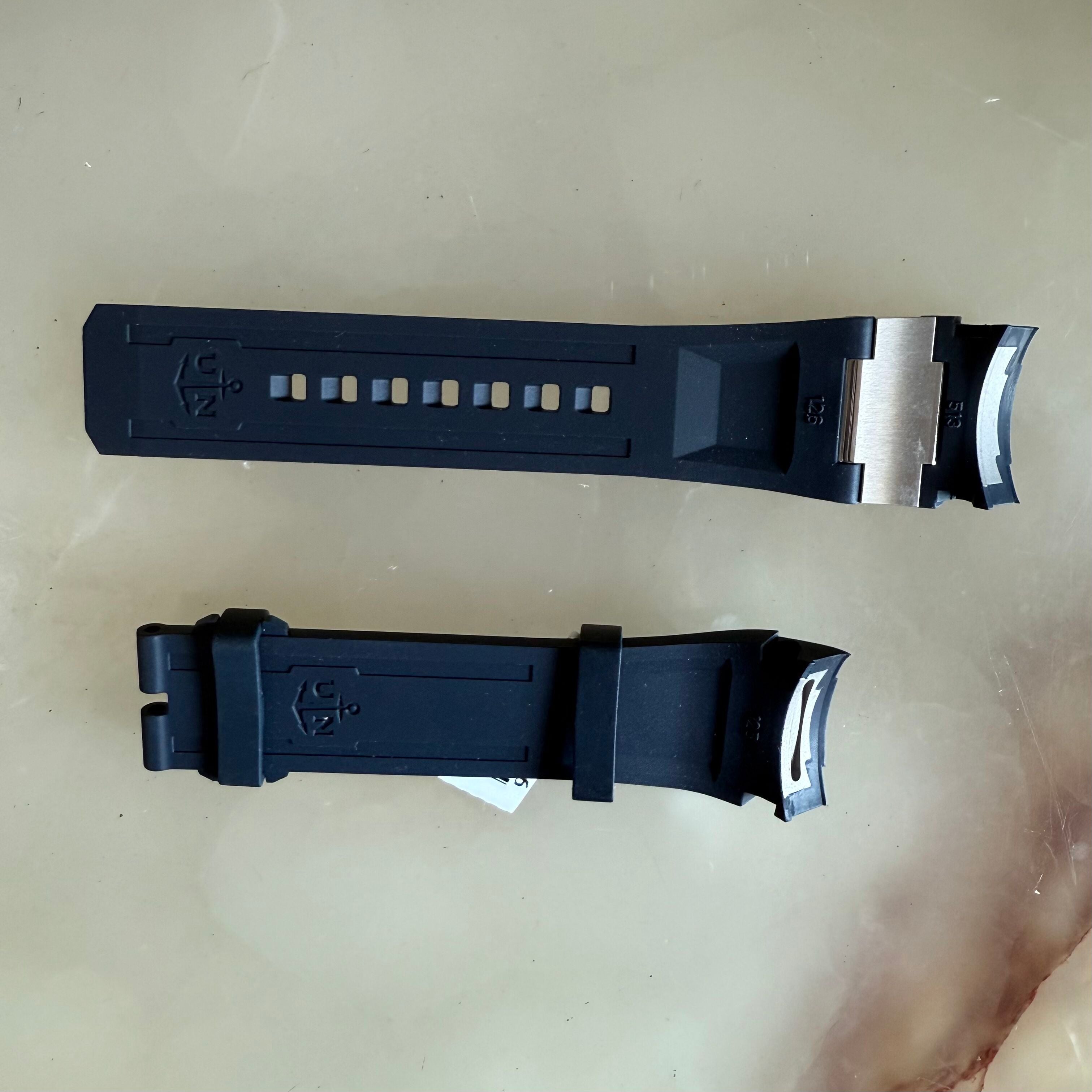 Authentic Ulysse Nardin Rubber Titanium Diver Blue Watch Strap Band 22mm