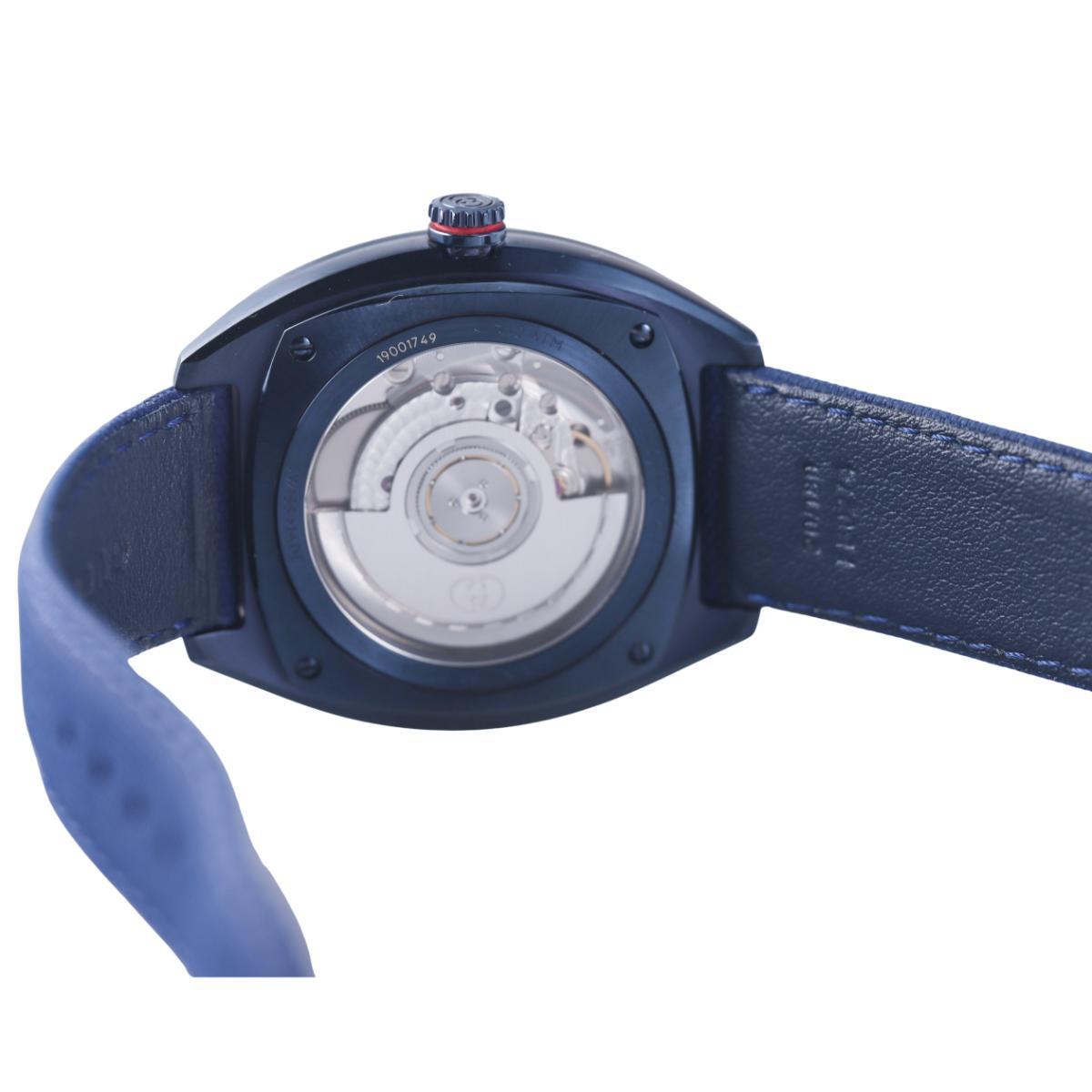 Gucci Interlocking G Blue Dial 41mm Automatic PVD Steel Watch YA142331