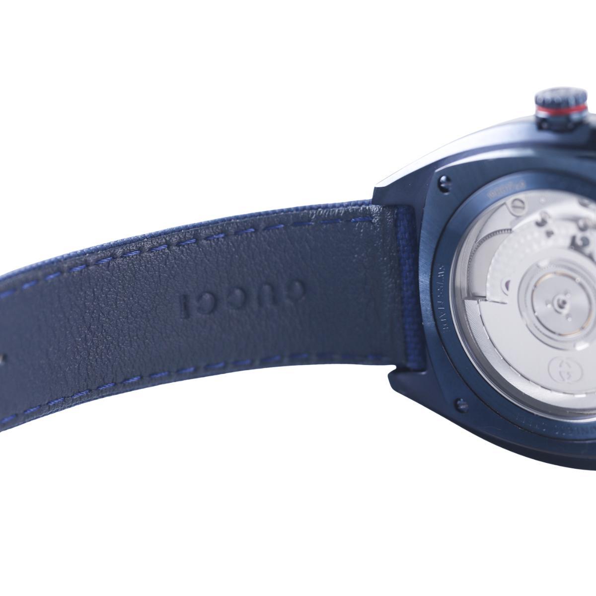 Gucci Interlocking G Blue Dial 41mm Automatic PVD Steel Watch YA142331