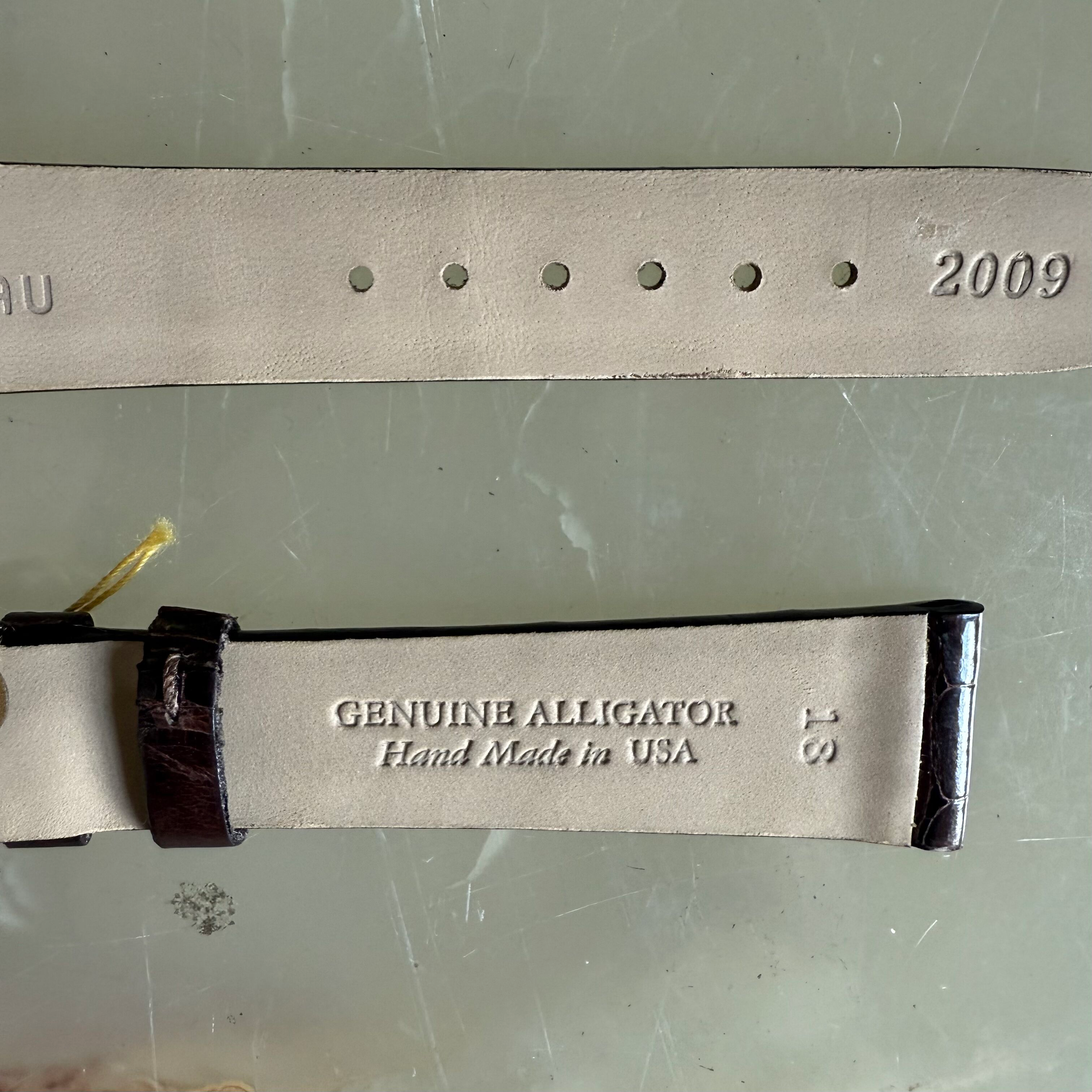 Genuine Alligator Brown Watch Strap Band 18mm Padded & Stitched with Buckle