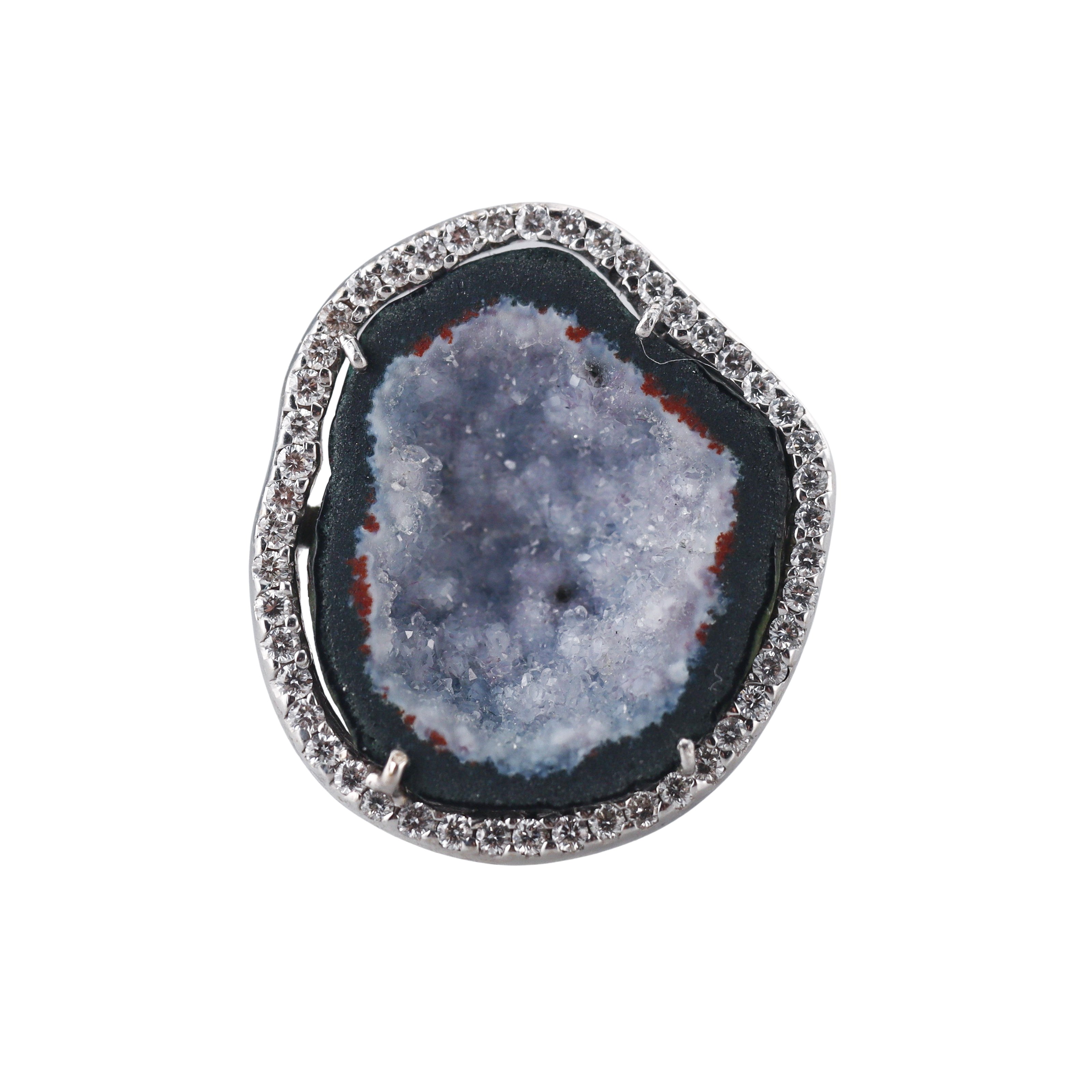 Kimberly McDonald Rockras 18k Gold Druzy Geode Diamond Ring