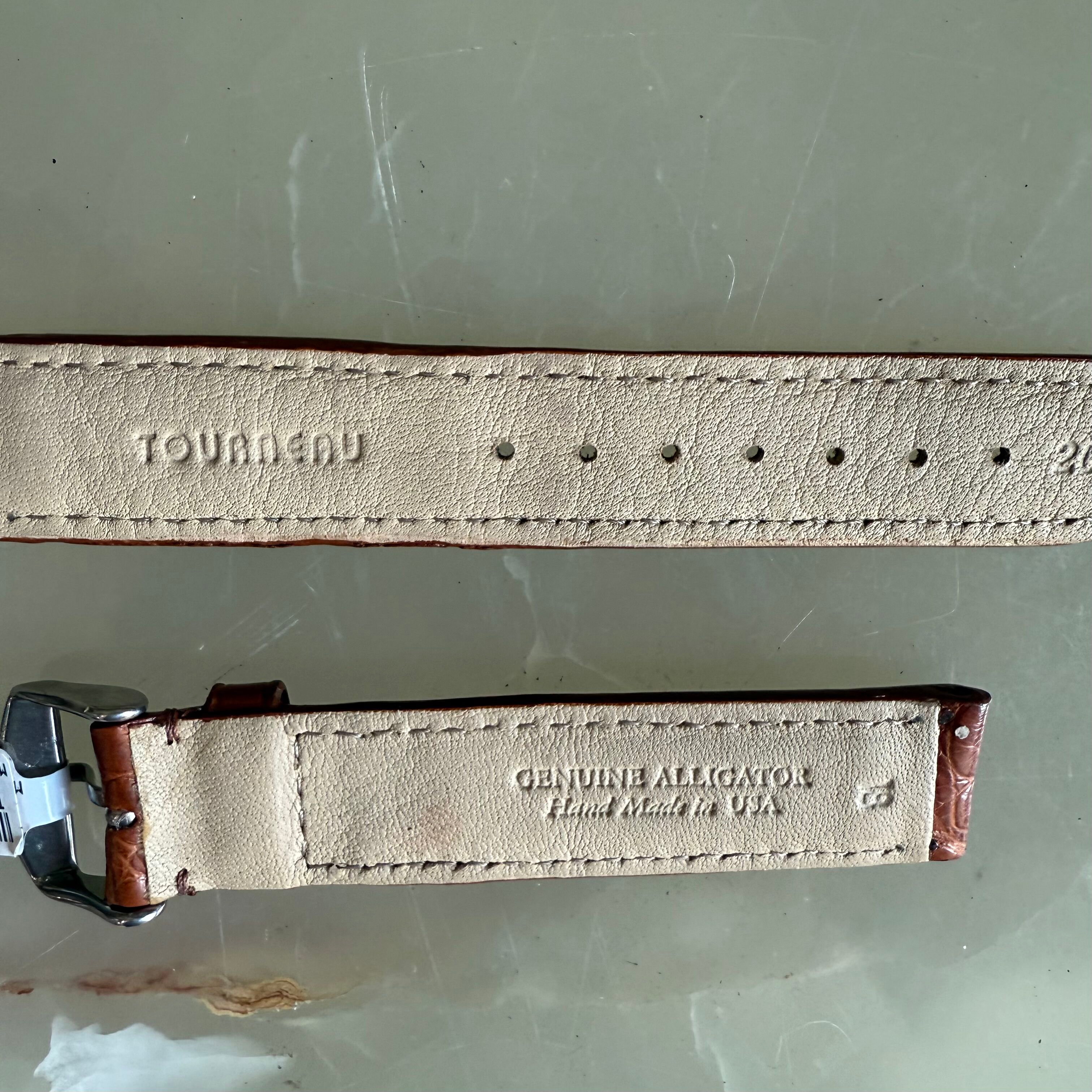 Genuine Alligator Brown Watch Strap Band 18mm Padded & Stitched with Buckle