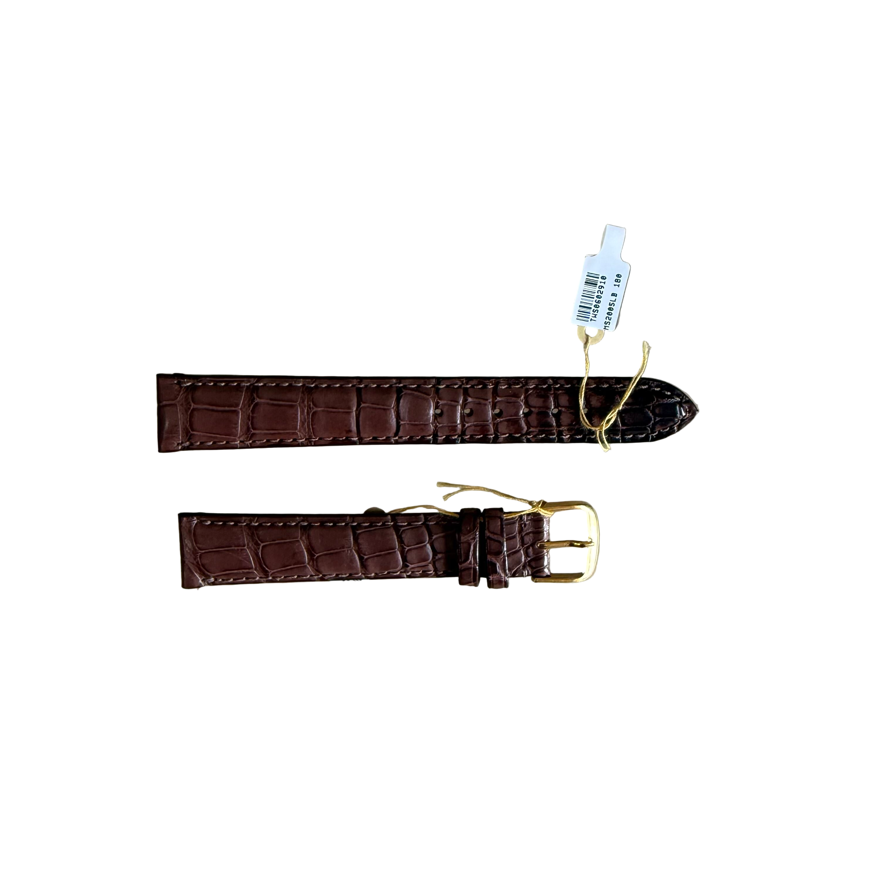 Genuine Alligator Brown Watch Strap Band 18mm Padded & Stitched with Buckle