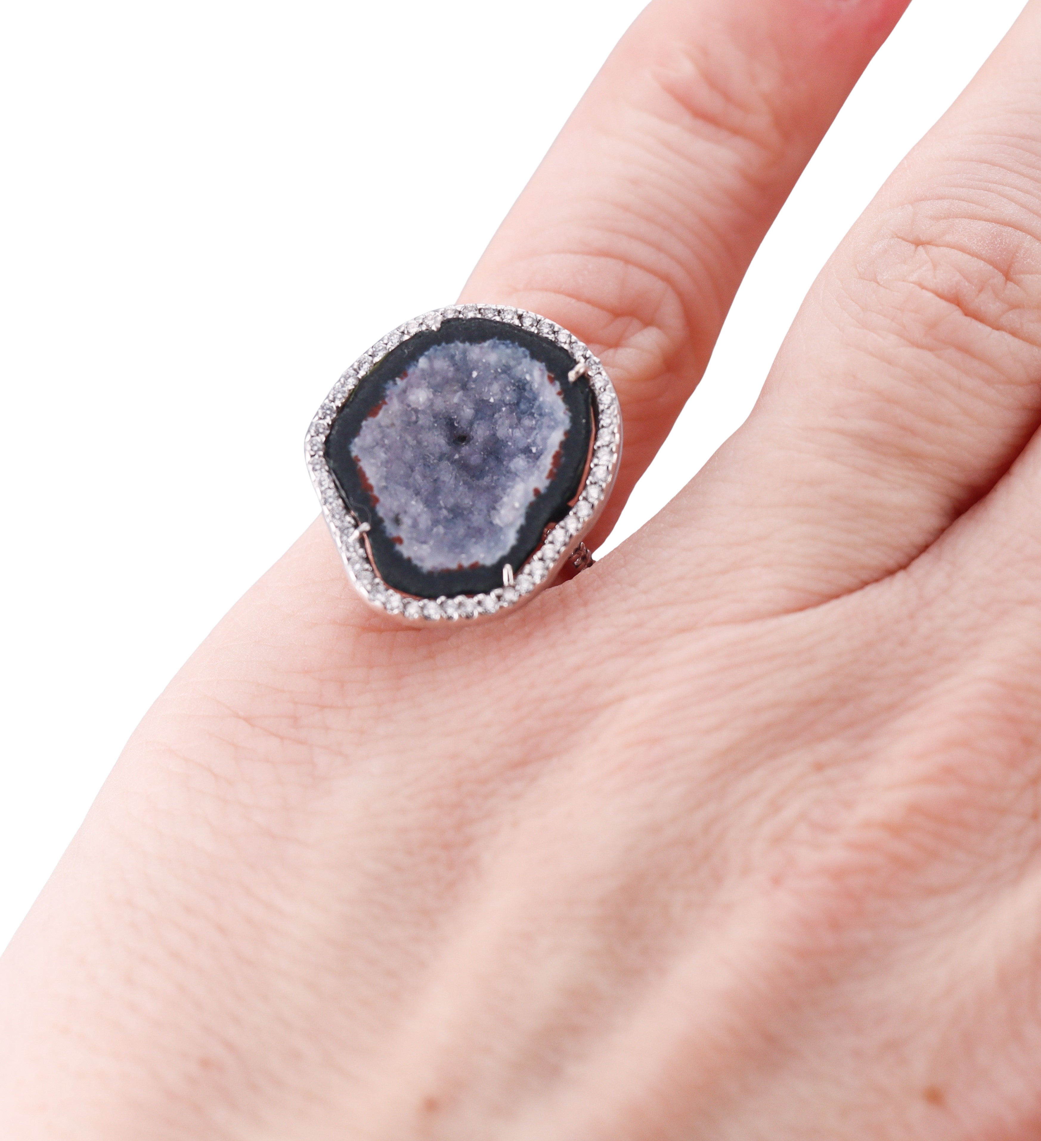 Kimberly McDonald Rockras 18k Gold Druzy Geode Diamond Ring