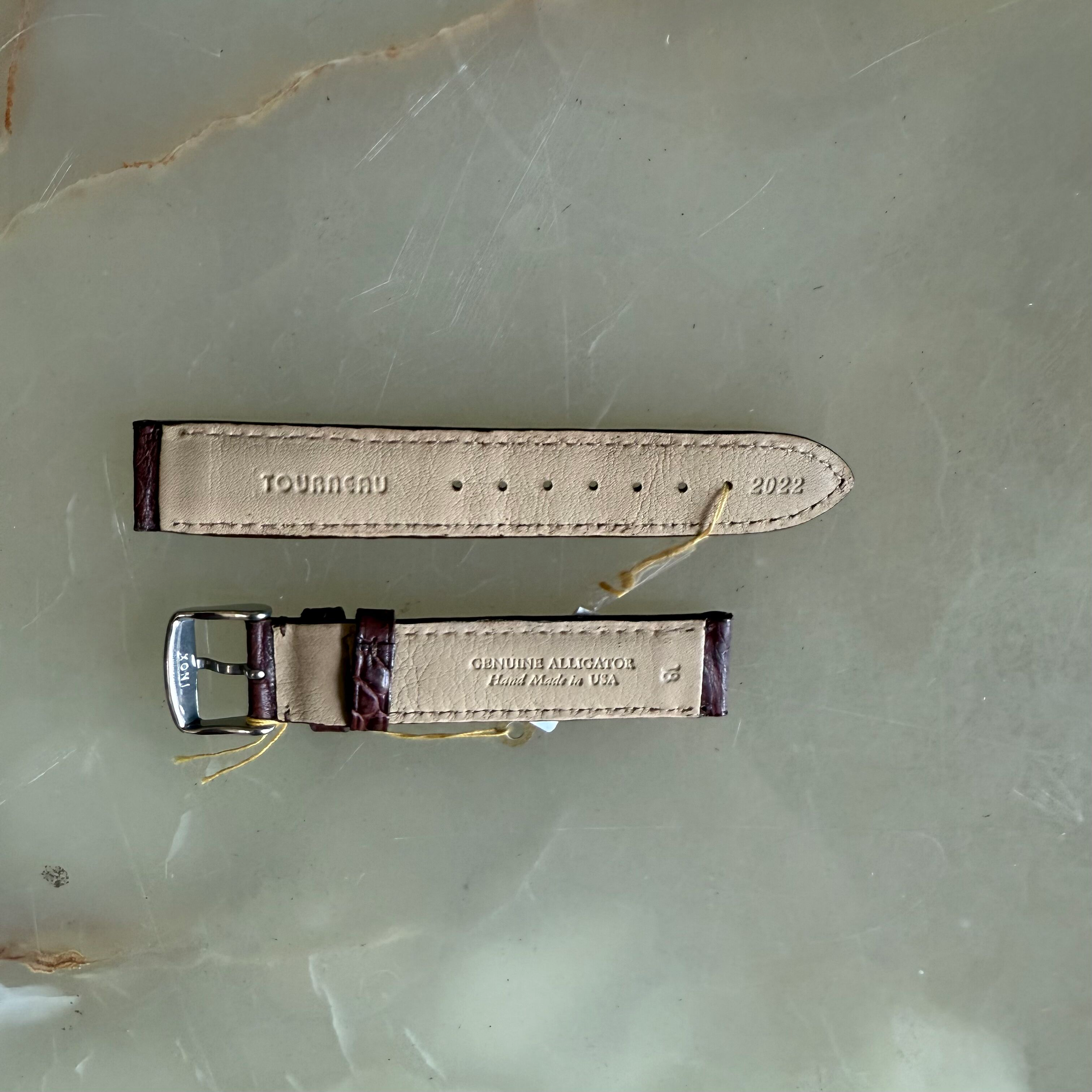 Genuine Alligator Brown Watch Strap Band 18mm Padded & Stitched with Buckle