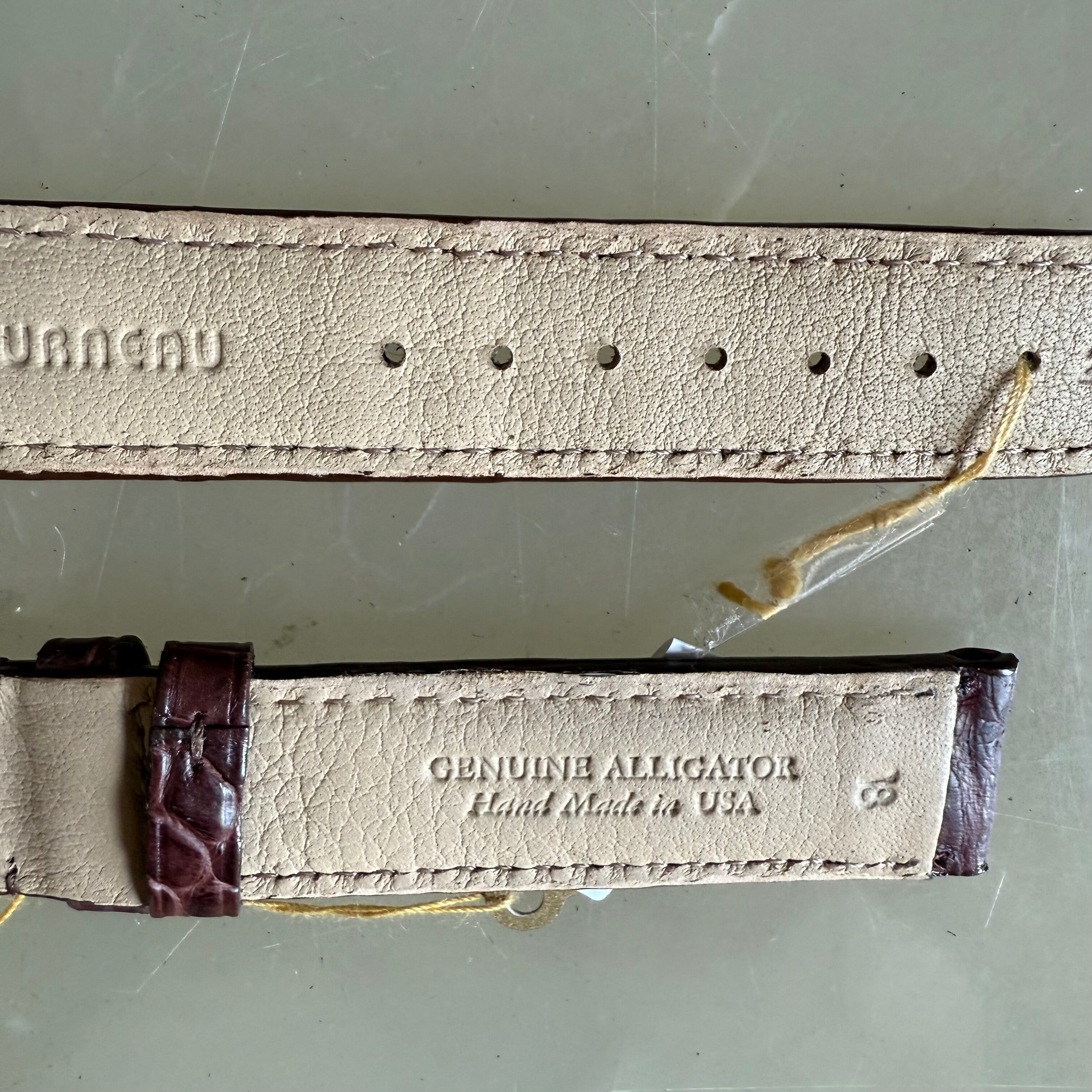 Genuine Alligator Brown Watch Strap Band 18mm Padded & Stitched with Buckle