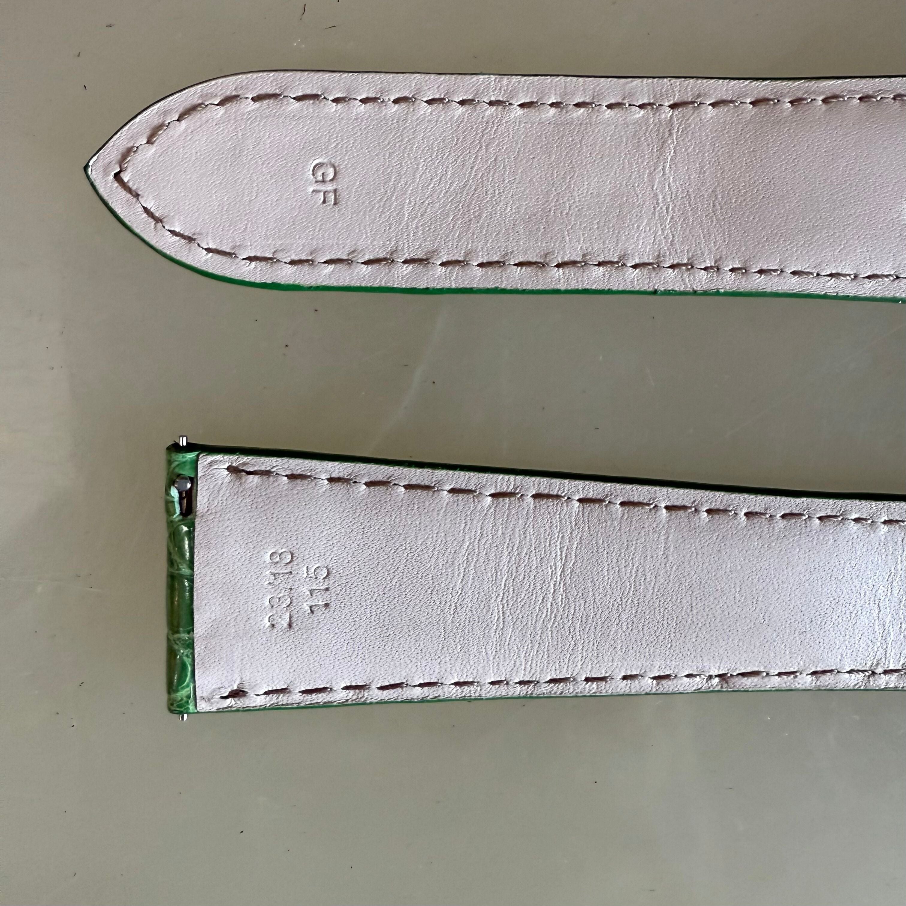 Authentic Camille Fournet Green Alligator Watch Strap Band 23mm