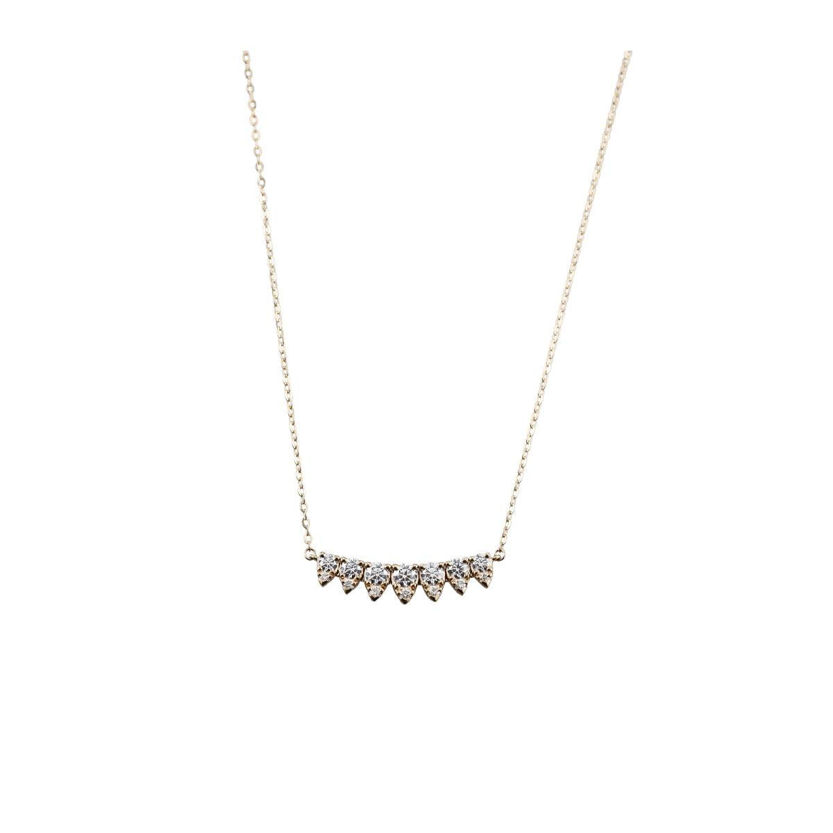 Hearts on Fire Ilia 18k Gold Diamond Bar Pendant Necklace