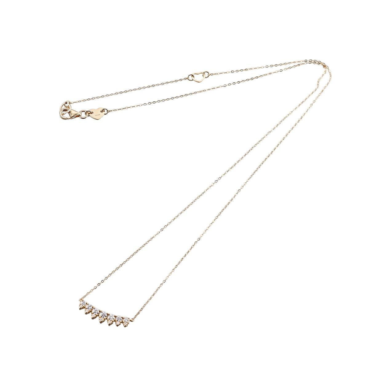 Hearts on Fire Ilia 18k Gold Diamond Bar Pendant Necklace