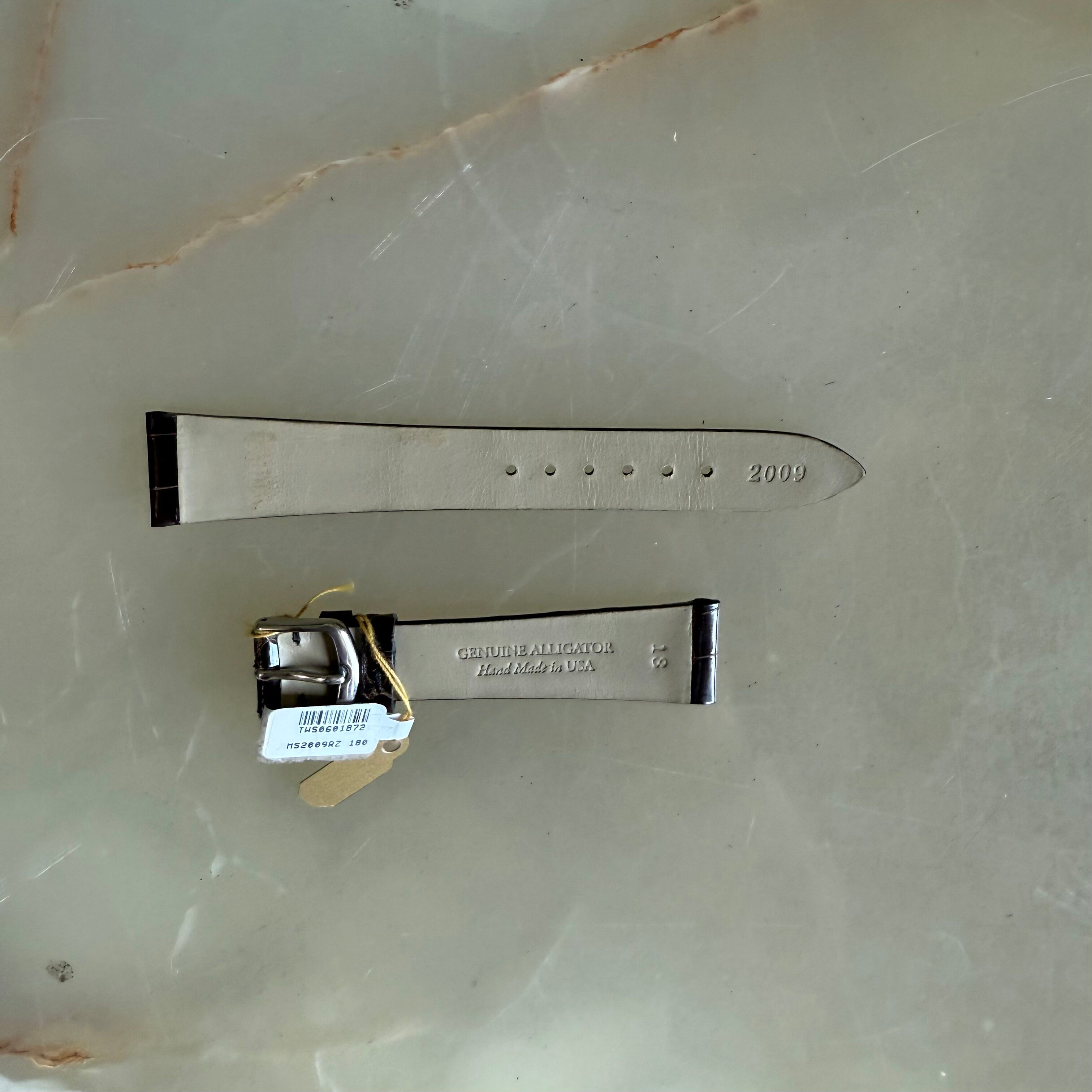 Genuine Alligator Brown Watch Strap Band 18mm Padded & Stitched with Buckle