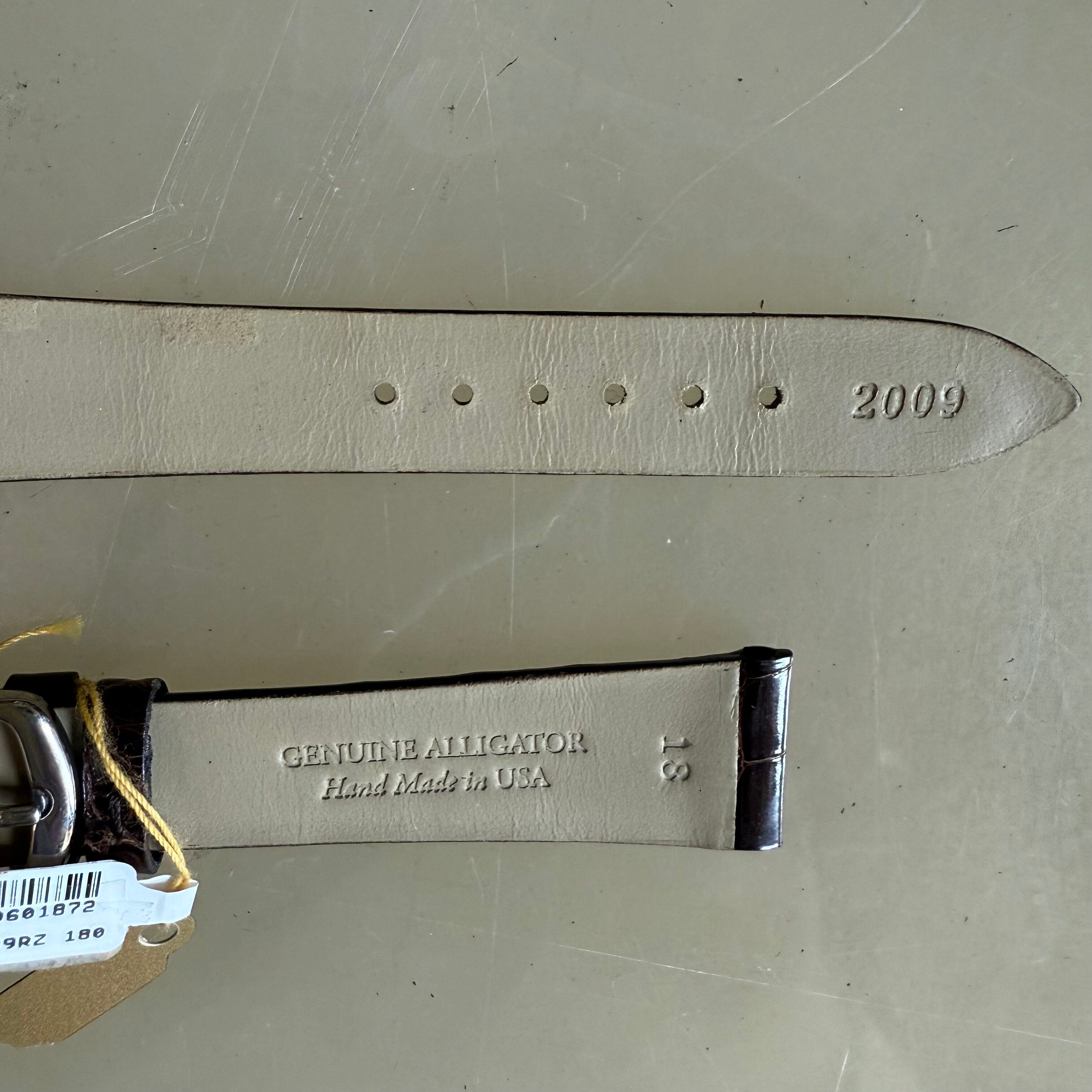 Genuine Alligator Brown Watch Strap Band 18mm Padded & Stitched with Buckle