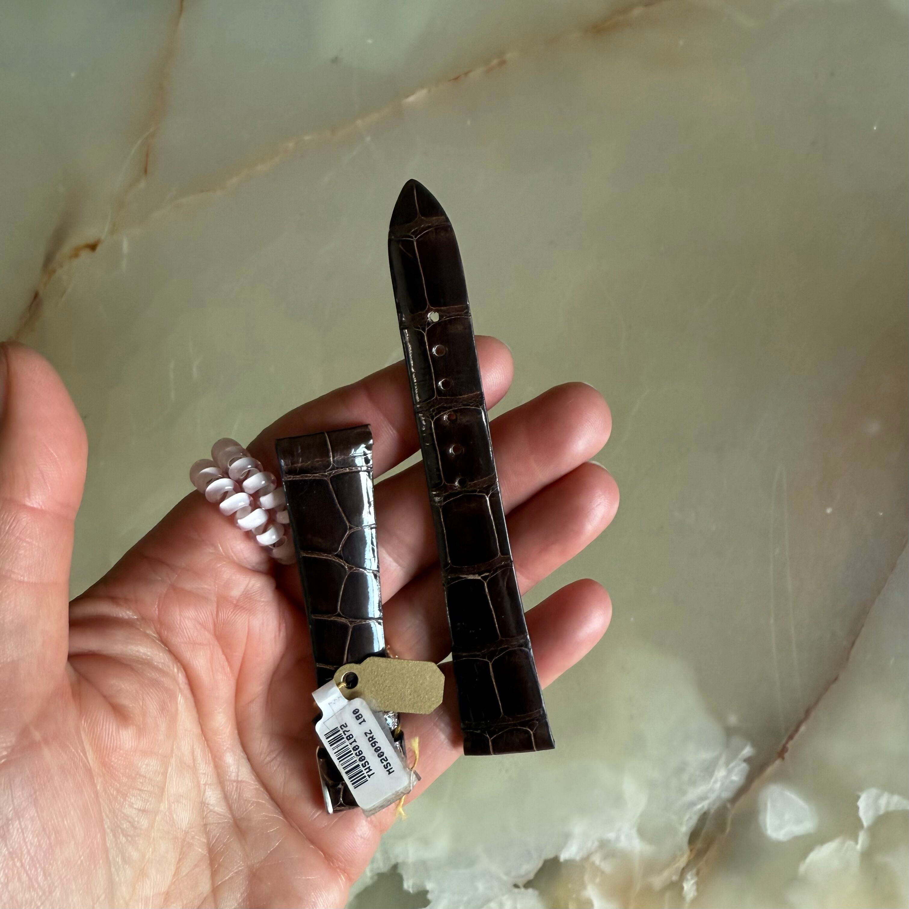 Genuine Alligator Brown Watch Strap Band 18mm Padded & Stitched with Buckle